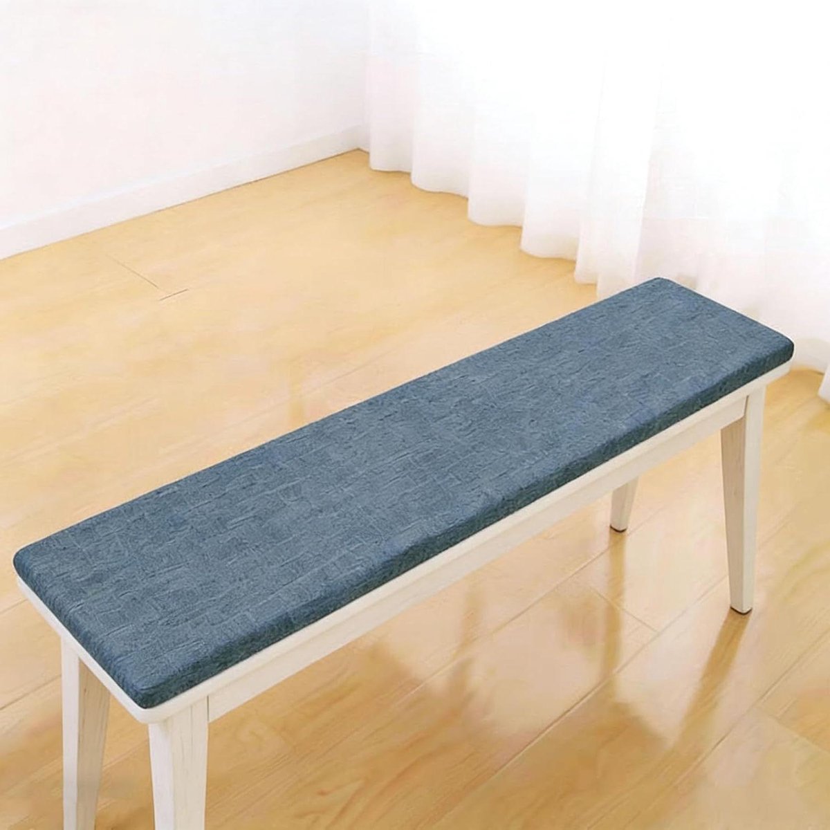 Tuinkussen Bank - Zitkussen Buiten - Comfortabel Zitten - Antislip Onderkant - 140x140cm - Donkerblauw
