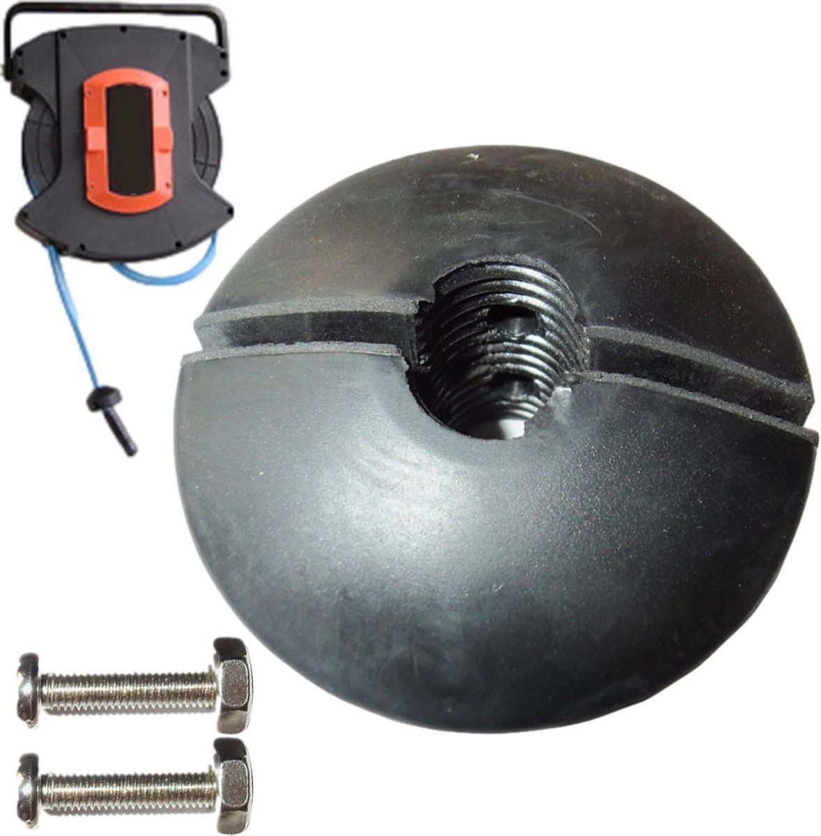 Slang kogelstopper - Haspel stopper - Slang organiseren - Verstelbaar rubber - 2 stuks - Zwart