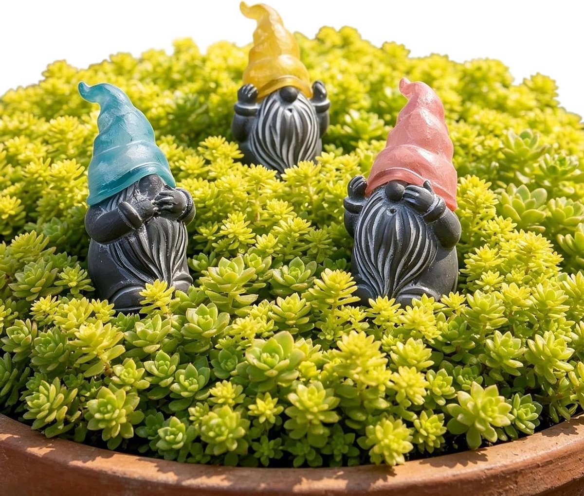 Tuindecoratie Stakes - Hars Beeldjes - Gazon Verfraaien - Zonne-energie Luminescentie - 3-delige Set - Groen