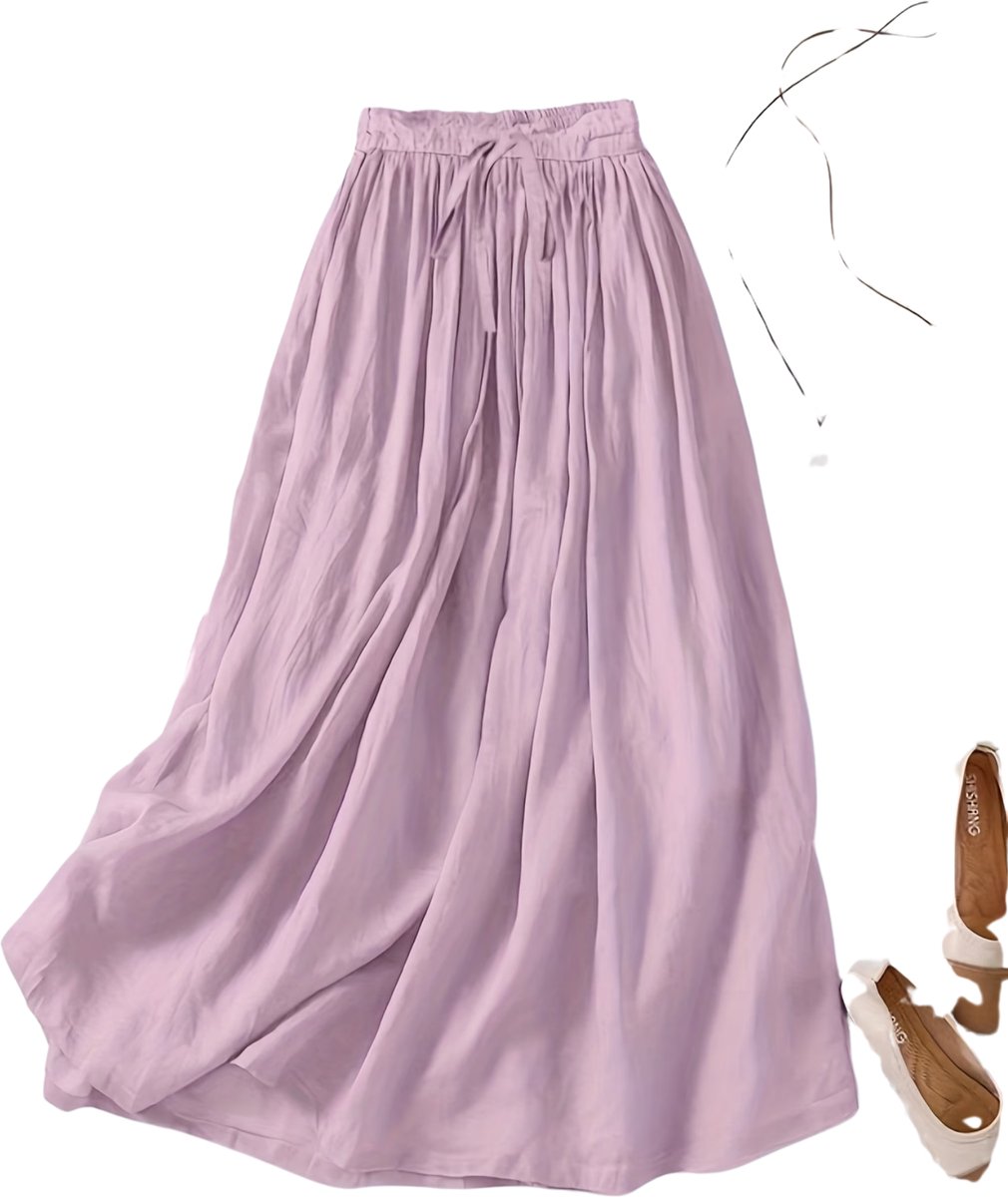 Currero Broekrok Dames Skort Skirts Skirt Rok Midi Korte Broek Culotte Wandelrok Rokje Legging L Roze