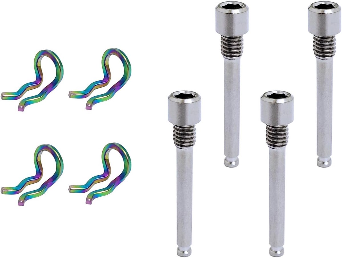 Dailygoods- Remklauw Schroef - 4 Sets - M4x26mm - Titanium Legering - Compatibel met Shimano - Hoge Hardheid - Lichtgewicht - Rembouten