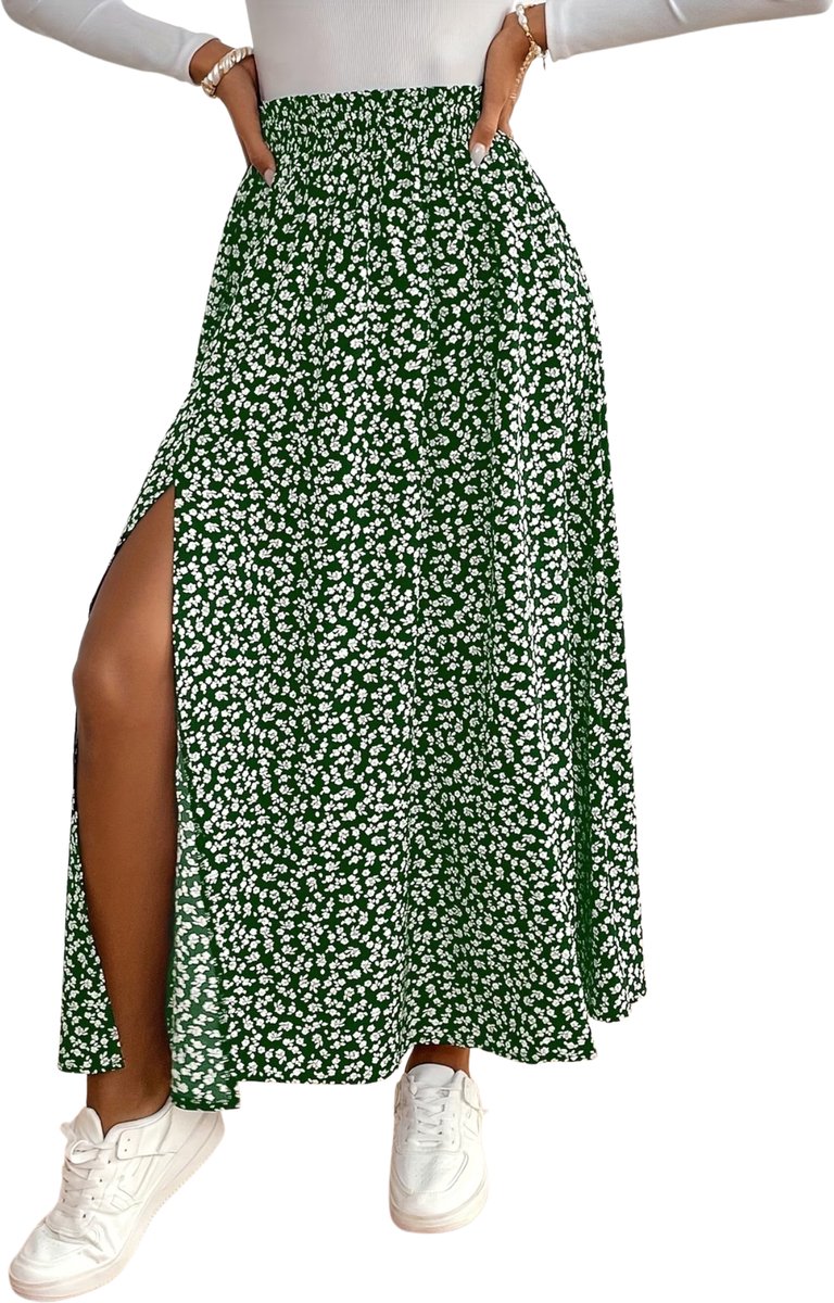 Currero Broekrok Dames Skort Skirts Skirt Rok Midi Korte Broek Culotte Wandelrok Rokje Legging Smaragdgroen