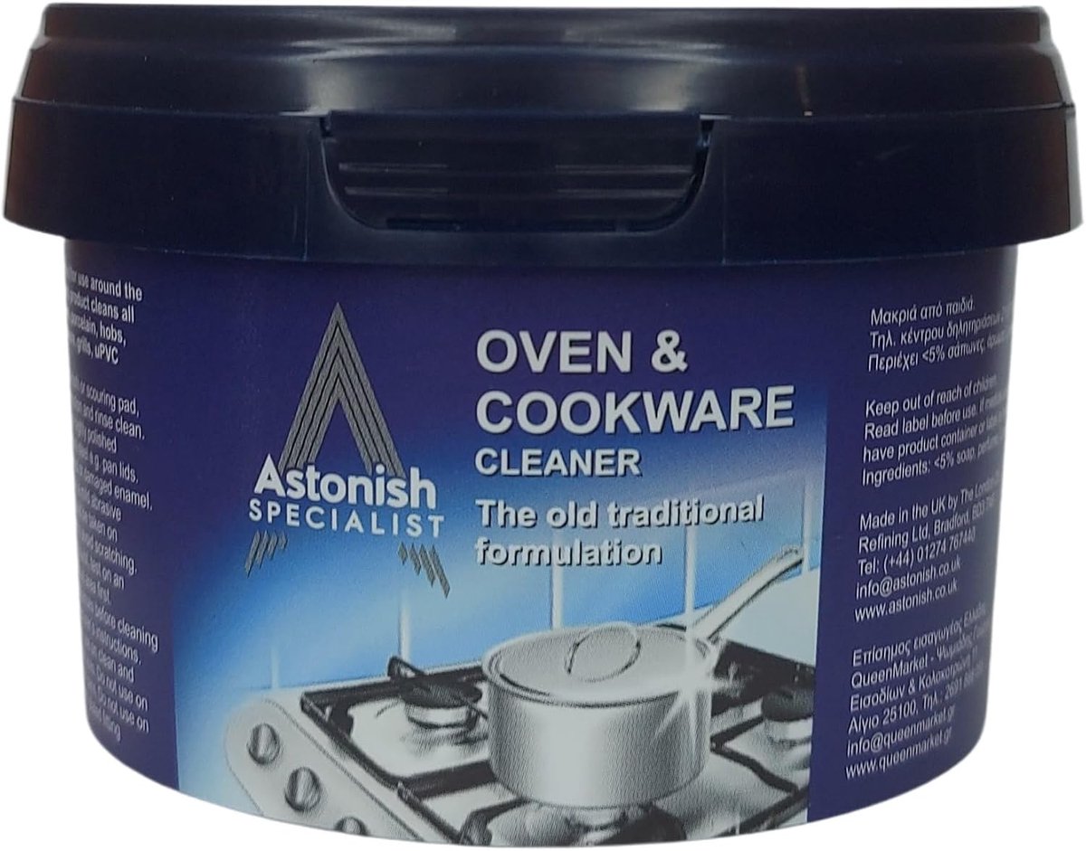 SnelShoppen - Oven & Pannenschoonmaker 400g - Traditionele Reinigingspasta voor Oven, Pannen, Glazen, Hobs, Badkamers - Vegan en Geurvrij