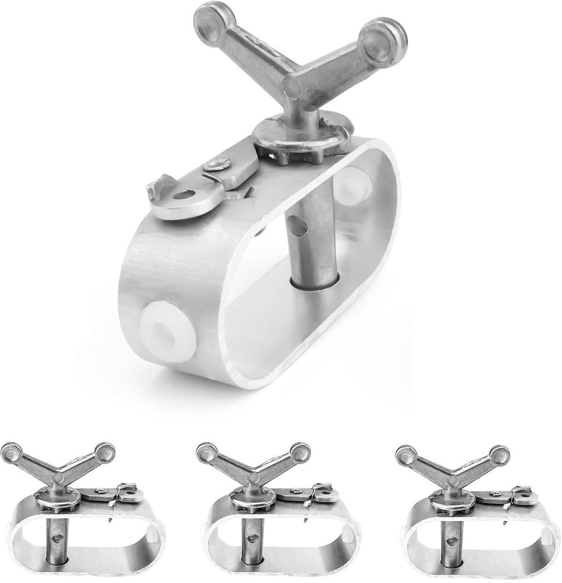SnelShoppen - 4 stuks kabelspanners, aluminiumlegering, eenvoudig te bedienen, zeilspanner voor zwembadhoezen, zonneschermen of zwembadzeilen