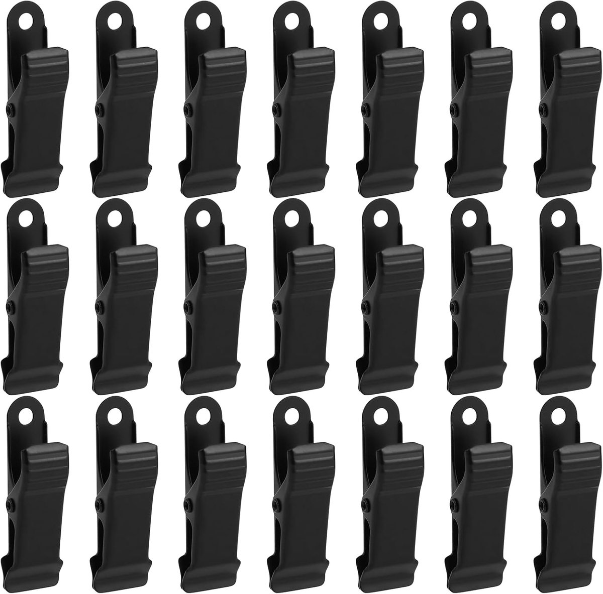 SnelShoppen - 21 Stuks Metalen Klemmen - Veerklemmen voor Kleding, Foto's, Gordijnen, Badkamer - Duurzaam en Stevig Kantoor- en Huishoudaccessoire