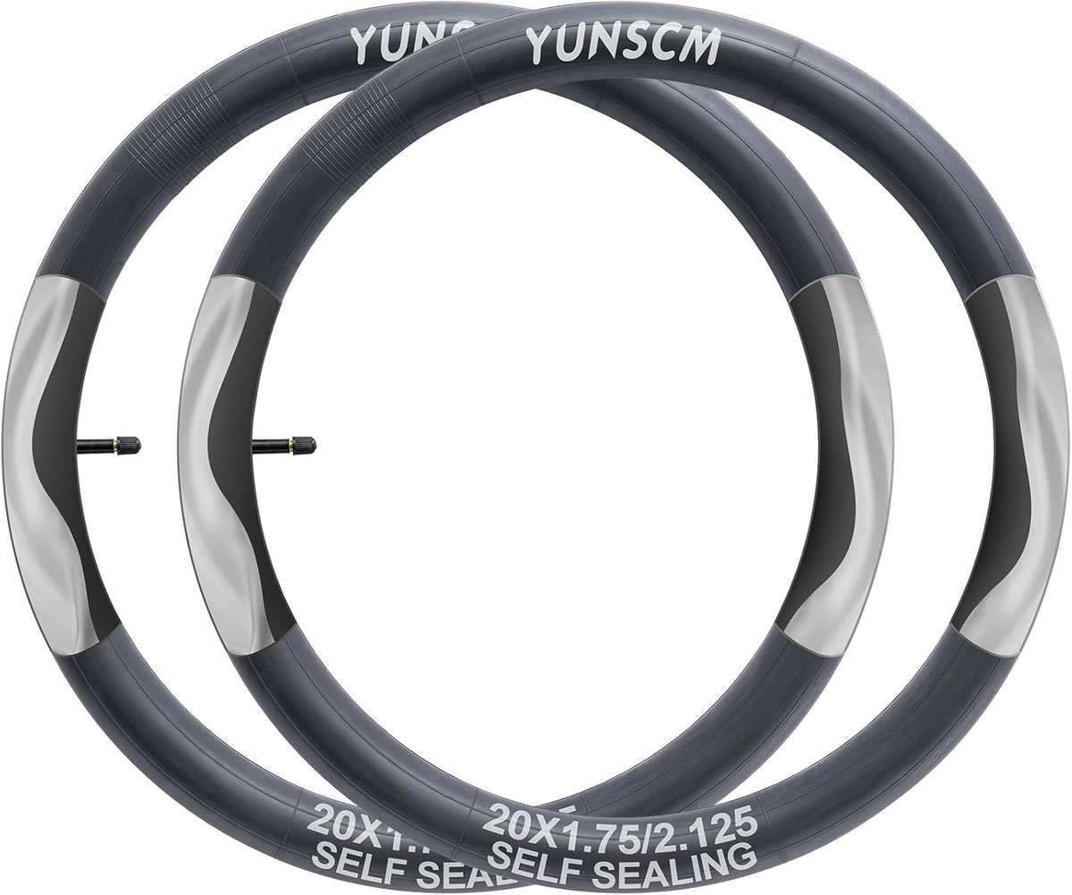SnelShoppen - 2 Pack Zelfsluitende 20 Inch Fietskamers 20x1.75/1.95/2.125 ETRTO 47/57-406 AV32mm Schrader Ventiel - Lekbestendig en Zelfherstellend vo