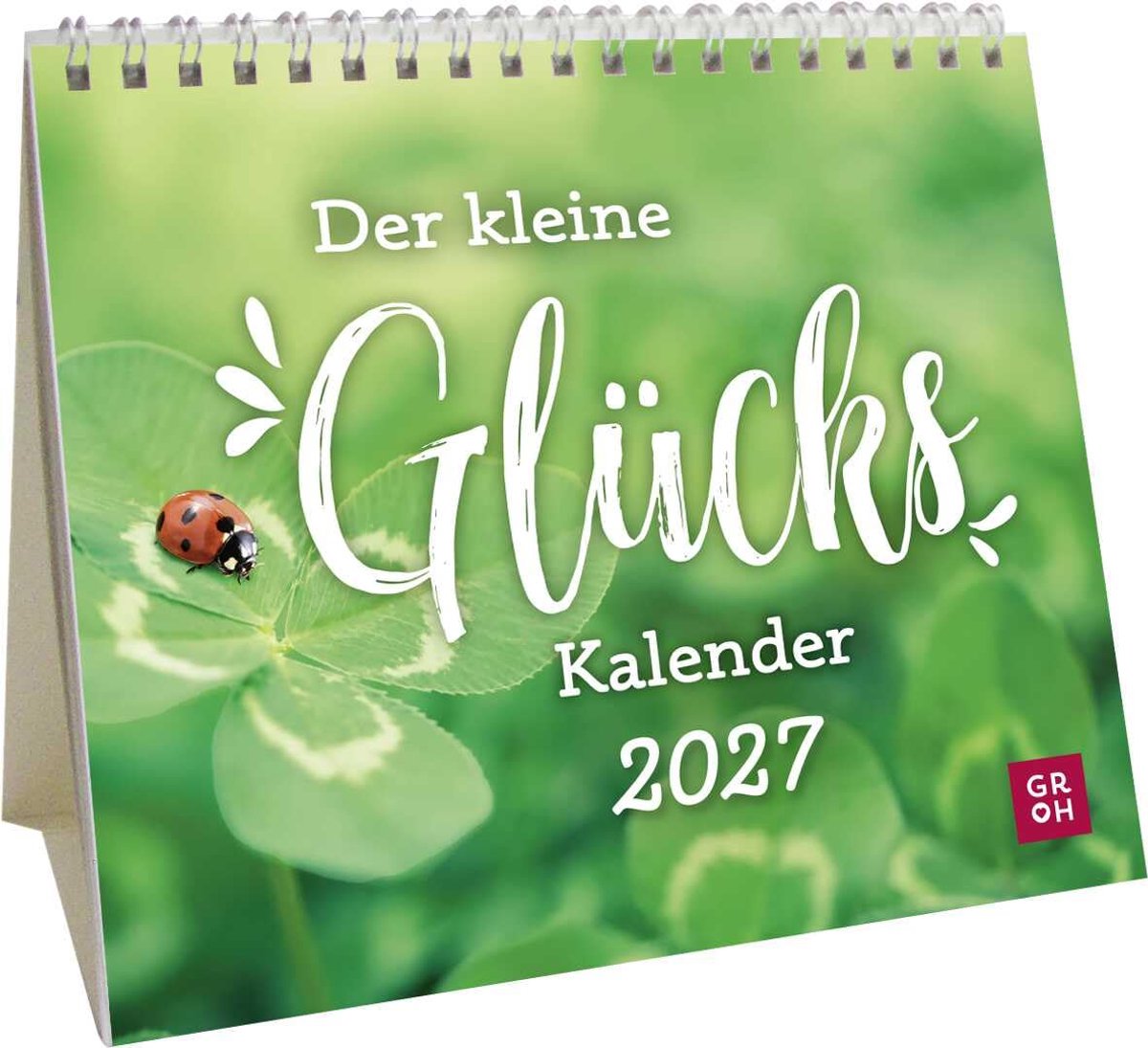 SnelShoppen - Mini-Kalender 2027: Compacte Tafelkalender, Gelukskalender, Kleiner Maandkalender, Ideaal voor Bureau, Thuis, en Kantoor, 12 Maanden, Cr
