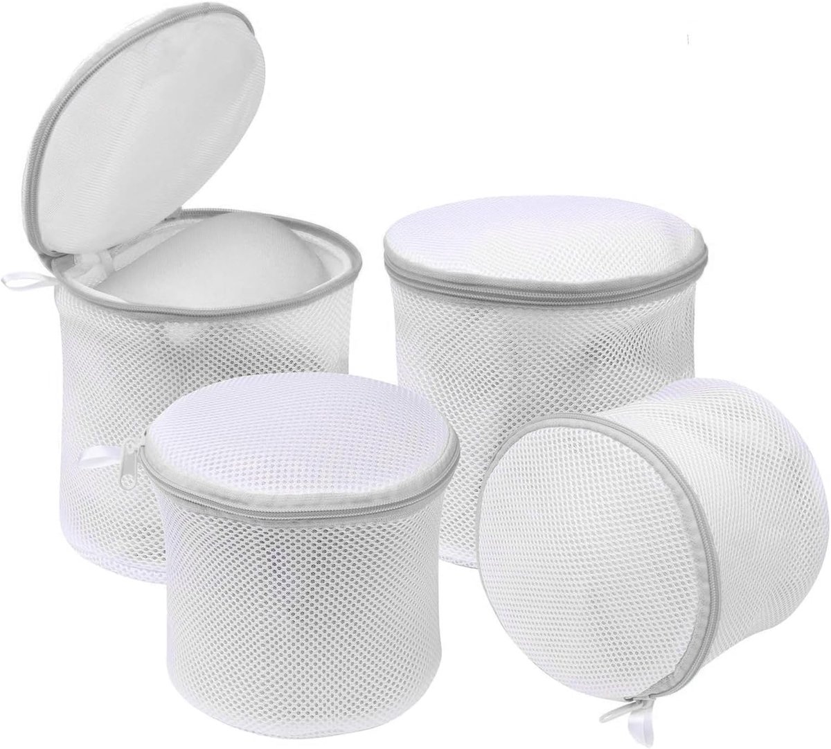 SnelShoppen - Set van 4 Beha-Waszakken voor de Wasmachine - 18x20 cm - Herbruikbaar Netweefsel met Verborgen Ritssluiting - Bescherming voor Gevoelige
