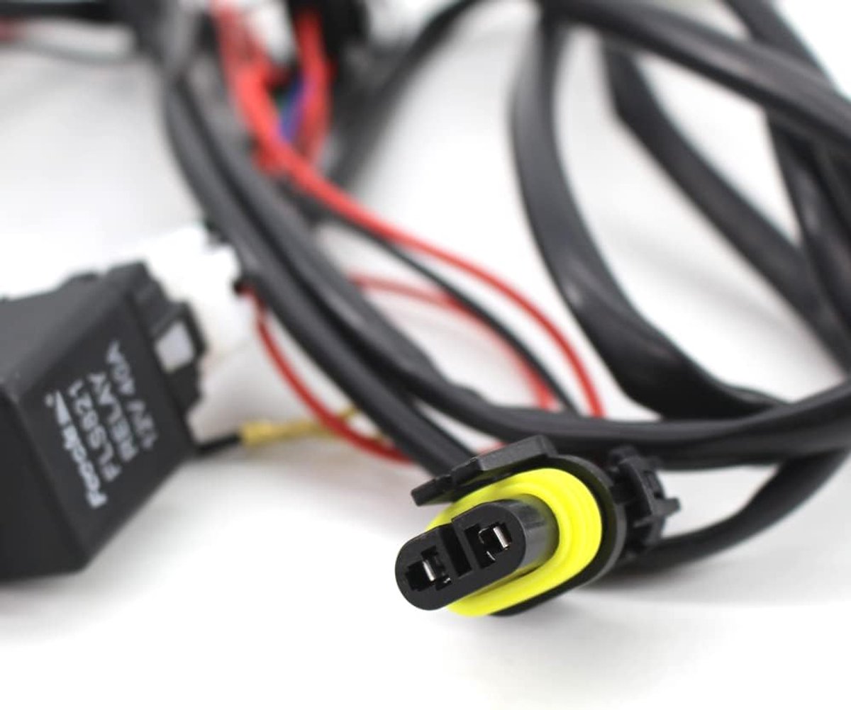 SnelShoppen - LED Fog Light Wiring Kit, Universele 12V Auto LED Lichtbalk Bedrading, 40A Relay, On/Off Schakelaar, Meer dan 3.3m Kabel, Off-road Verli
