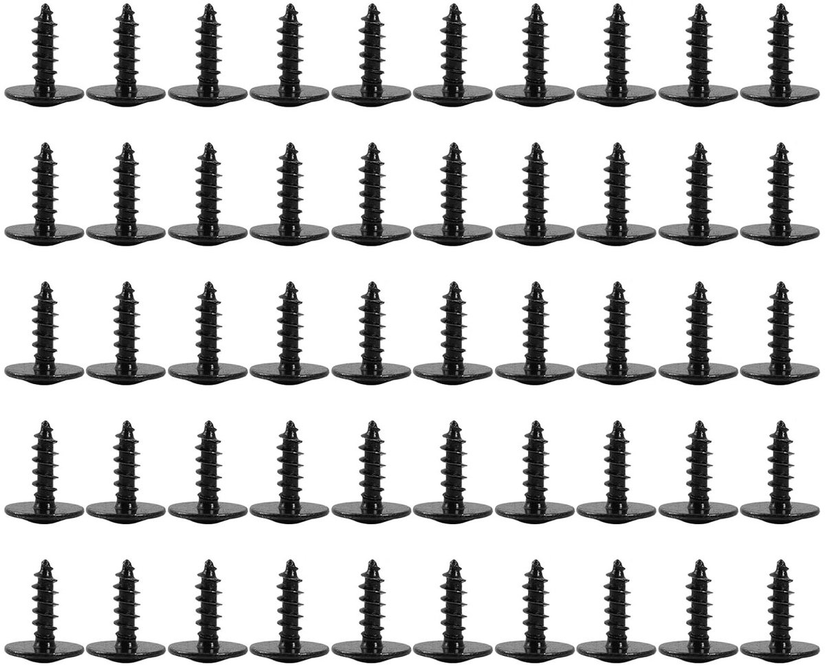 Zelftappende schroeven M5 x 16 mm van mangaanstaal, zwart en roestvrij voor carrosserie, auto-accessoires en reparaties