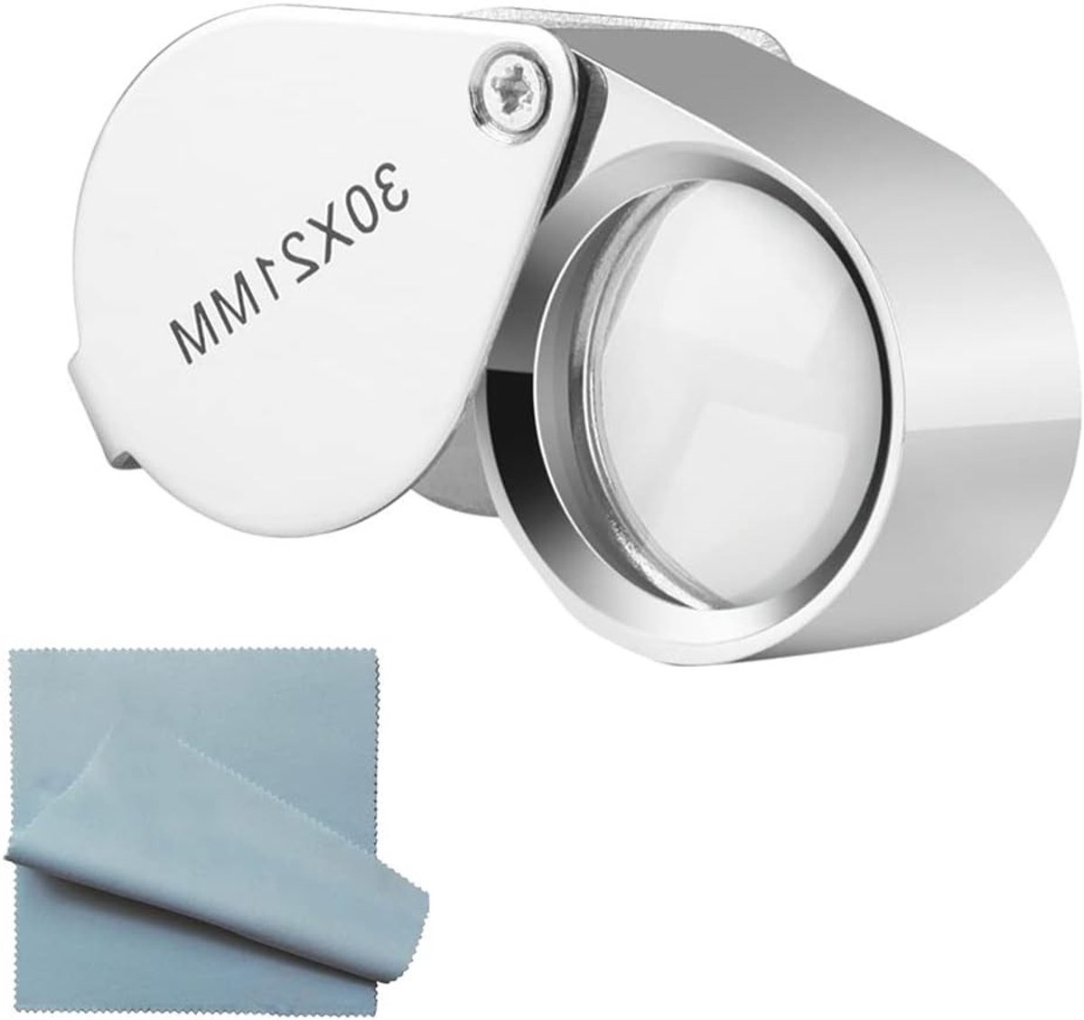 Pocketloep 30x voor Antieke Sieraden en Botanische Inspectie, Professionele Vergrootglas voor Juweliers en Horlogemakers