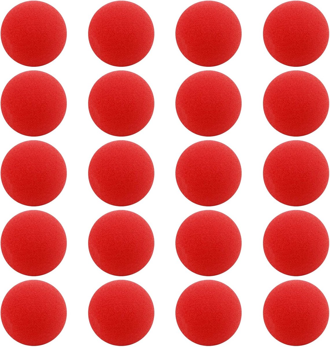 SnelShoppen - 20 x Rode Sponsballen 4.5 cm - Magic Foam Balls - Zachte Ballen voor Magische Shows en Halloween - Inclusief Instructies