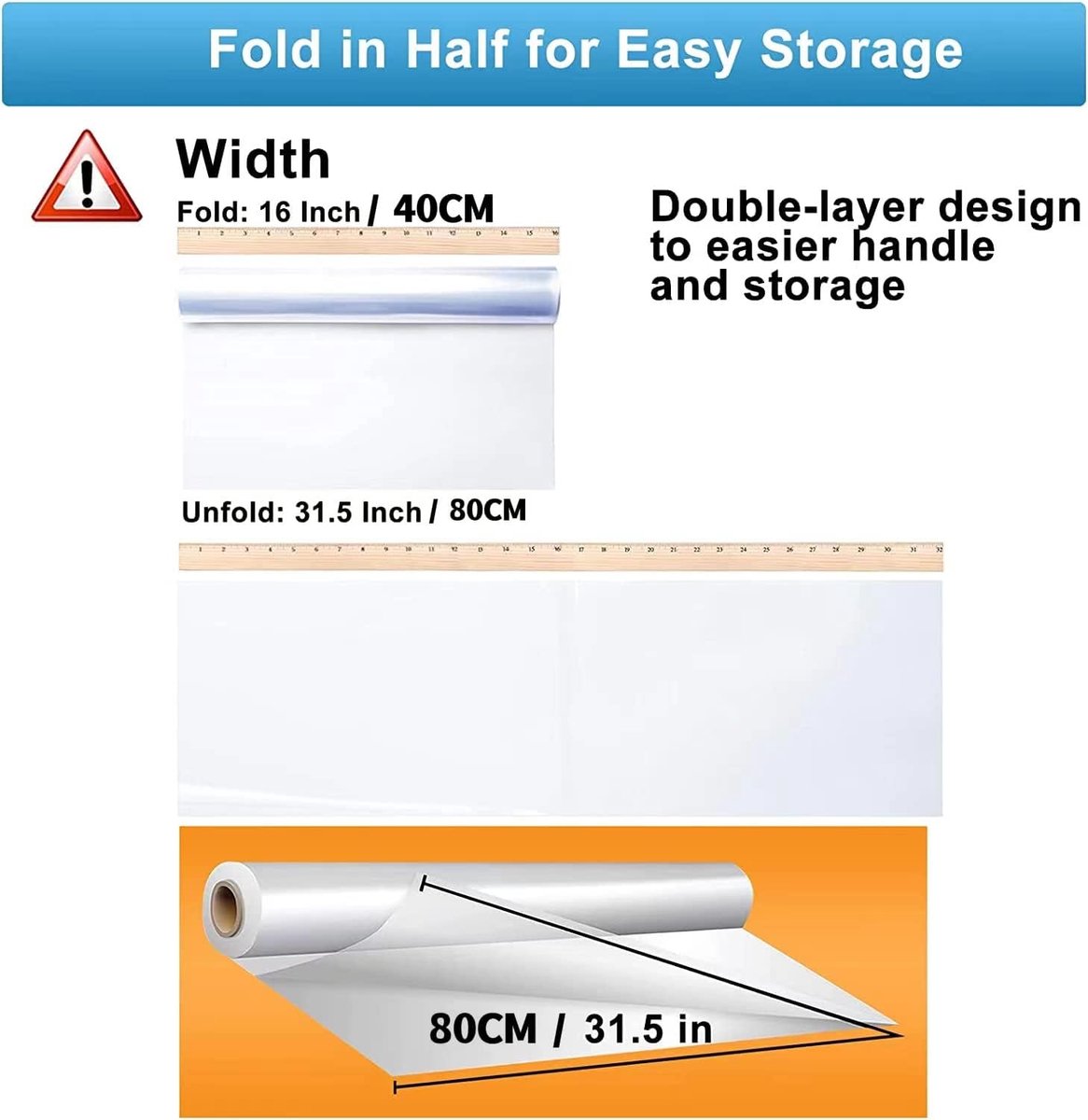 SnelShoppen - Clear Cellophane Roll 80cm x 30m - Duidelijk Cadeau Inpakpapier - 3mm Dikke Transparante Folie - Perfect voor Bloemen, Bakken en Feestje
