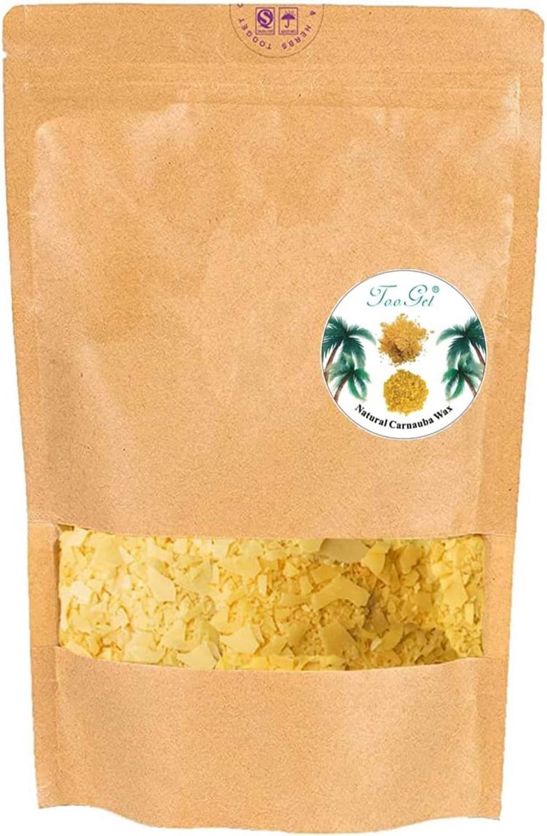SnelShoppen - Carnauba Wax Flakes - Natuurlijke Multifunctionele Wax voor DIY Kaarsen, Hout Polijsten - 16 OZ - Hoogglans en Vochtinbrengend