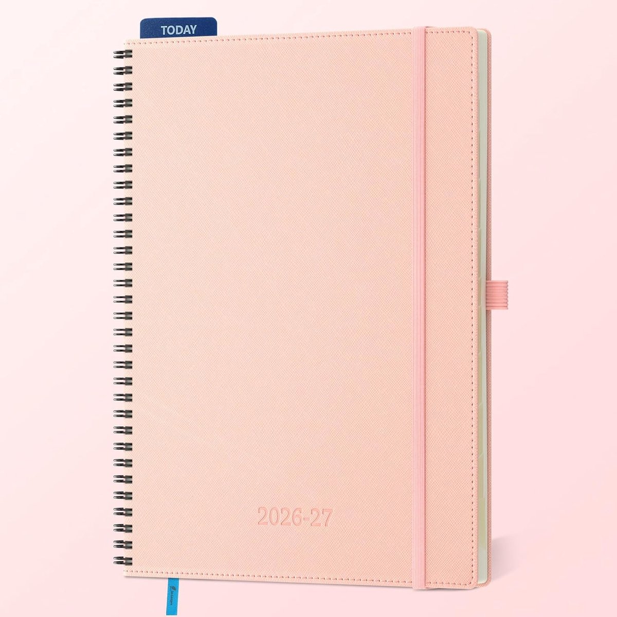 SnelShoppen - Agenda 2026 2027 | Weekly Planner A4 | Horizontale Planner 18 Maanden | Soft PU Leer | 80 GSM Papier | Roze | Perfect voor Organisatie e
