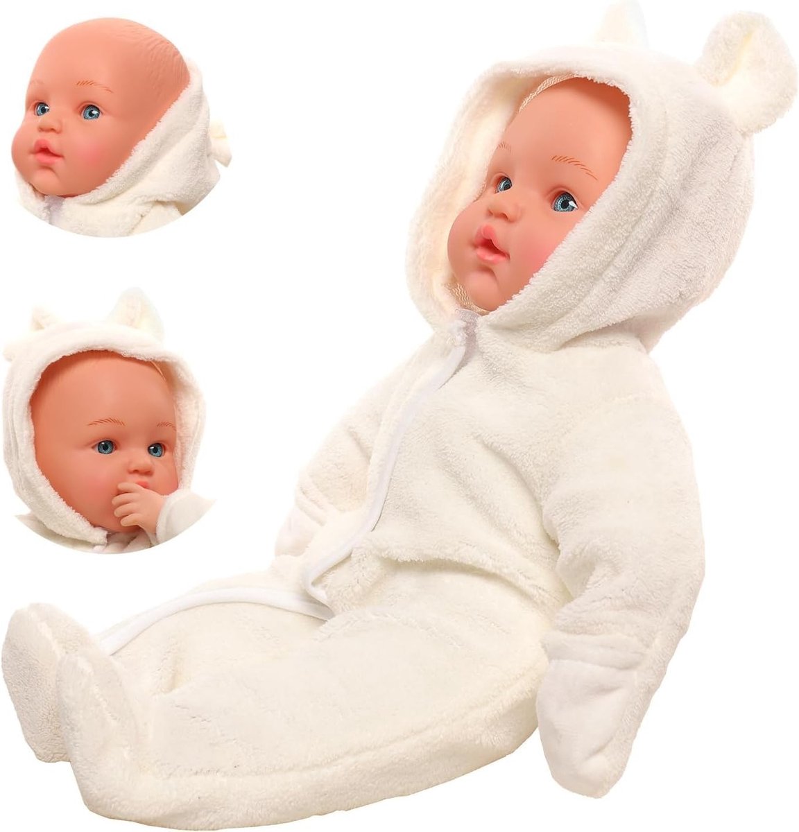 Babypop Zacht Lichaam - Knuffelpop Kinderen - Rollenspel Stimuleren - Verwisselbare Kleding - 38 cm - Meerkleurig