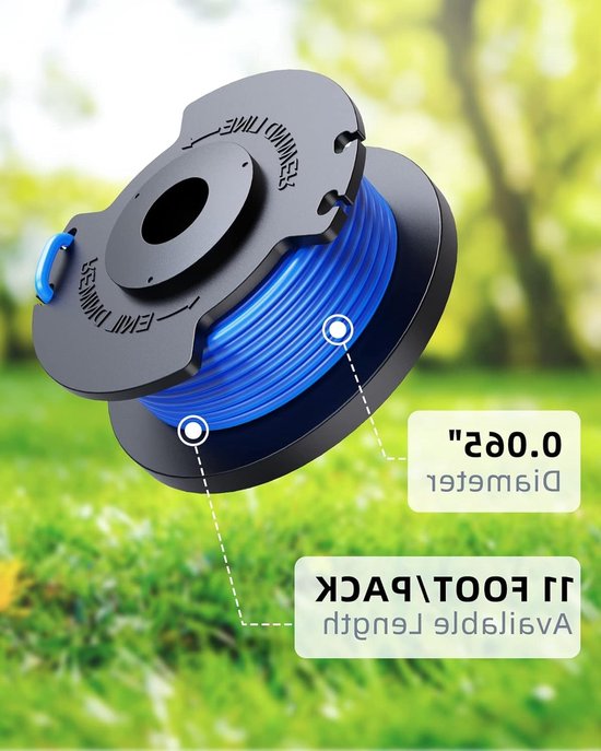 Set van 6 Nylon Draadspoelen voor Bosmaaier - 2 mm Dikte, Geschikt voor 18V, 24V en 40V Trimmers — afbeelding 5