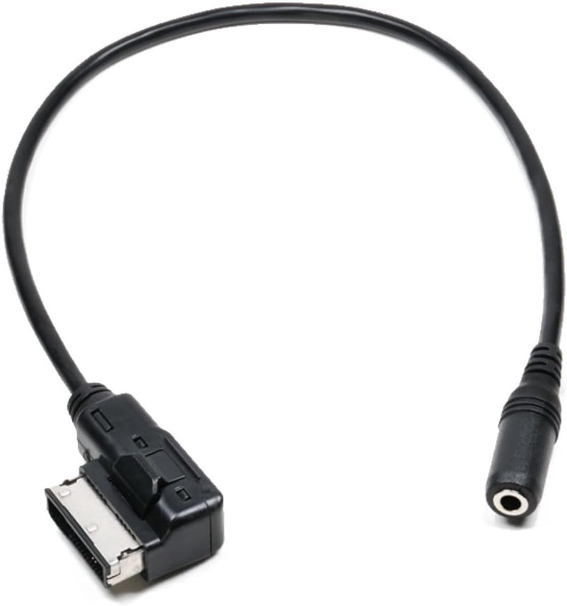 SnelShoppen - 35CM AUX Audiokabeladapter MDI naar 3,5 mm voor Audi A3 A4 A5 A6 Q5 Q7 Volkswagen Golf Tiguan Jetta Skoda Seat - Zwart - Plug-and-Play A