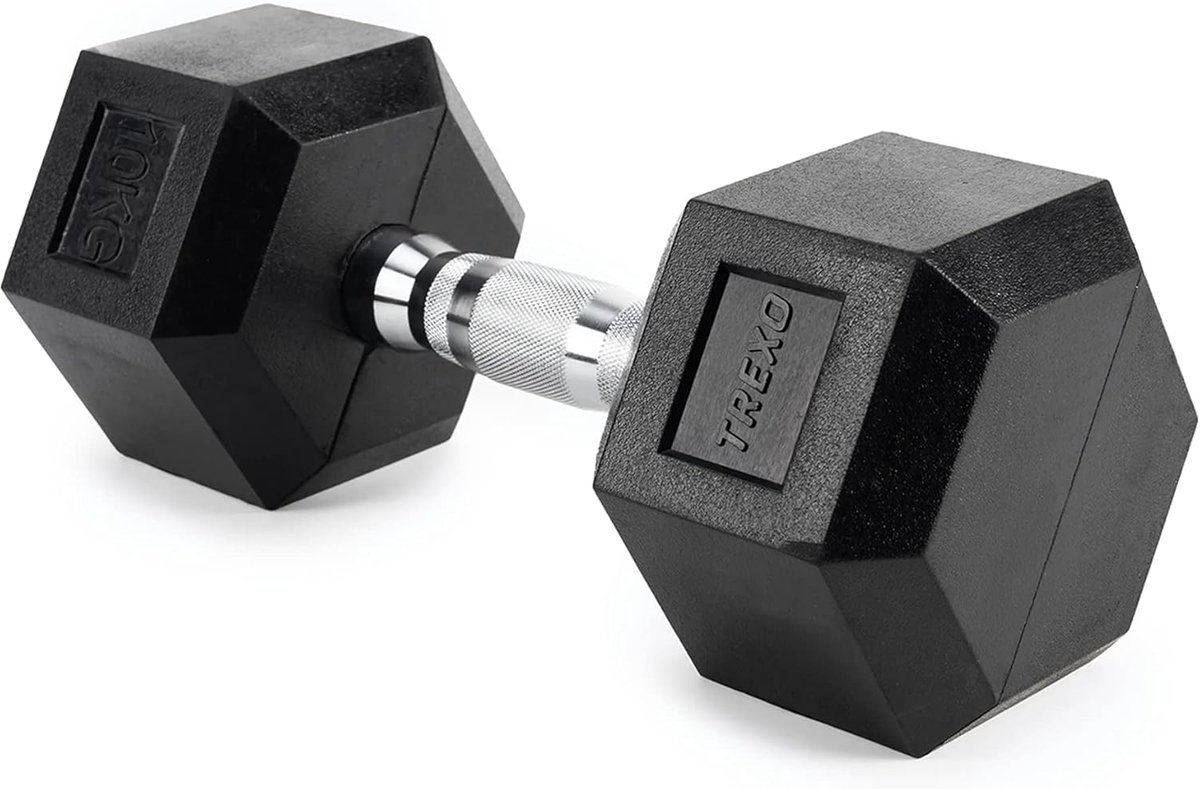 SnelShoppen - Hexagon Dumbbells 2.5kg - 35kg voor Thuis Krachttraining - Duurzaam Rubber, Gietijzer, Ergonomische Grip, Stabiliteit en Veelzijdigheid