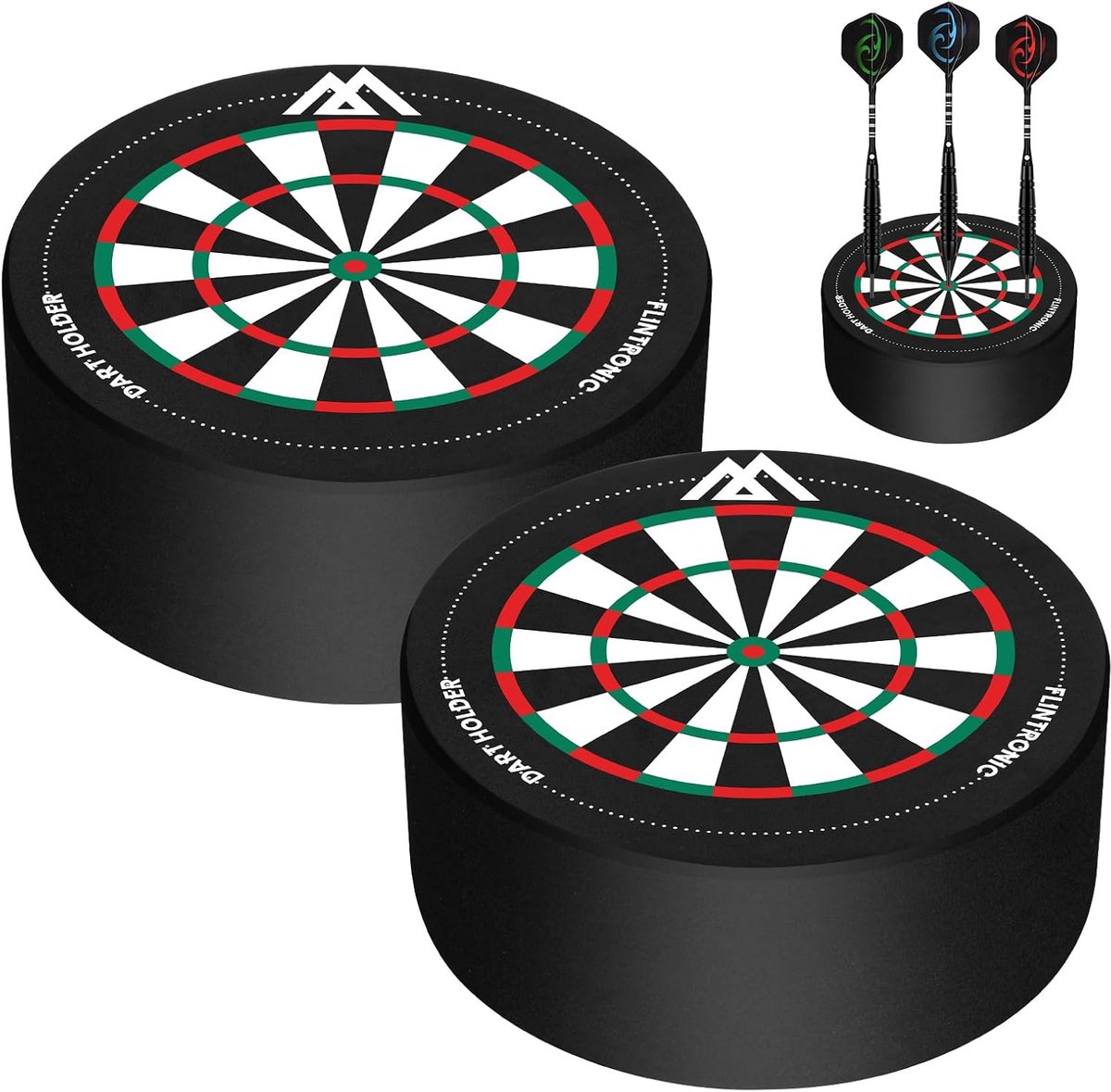 SnelShoppen - 2 Stuks Dart Houder Mini Dart Station - Ruimtebesparende Darts Opbergstation voor Stalen Darts - Professionele Dart Bord Accessoire - Zw