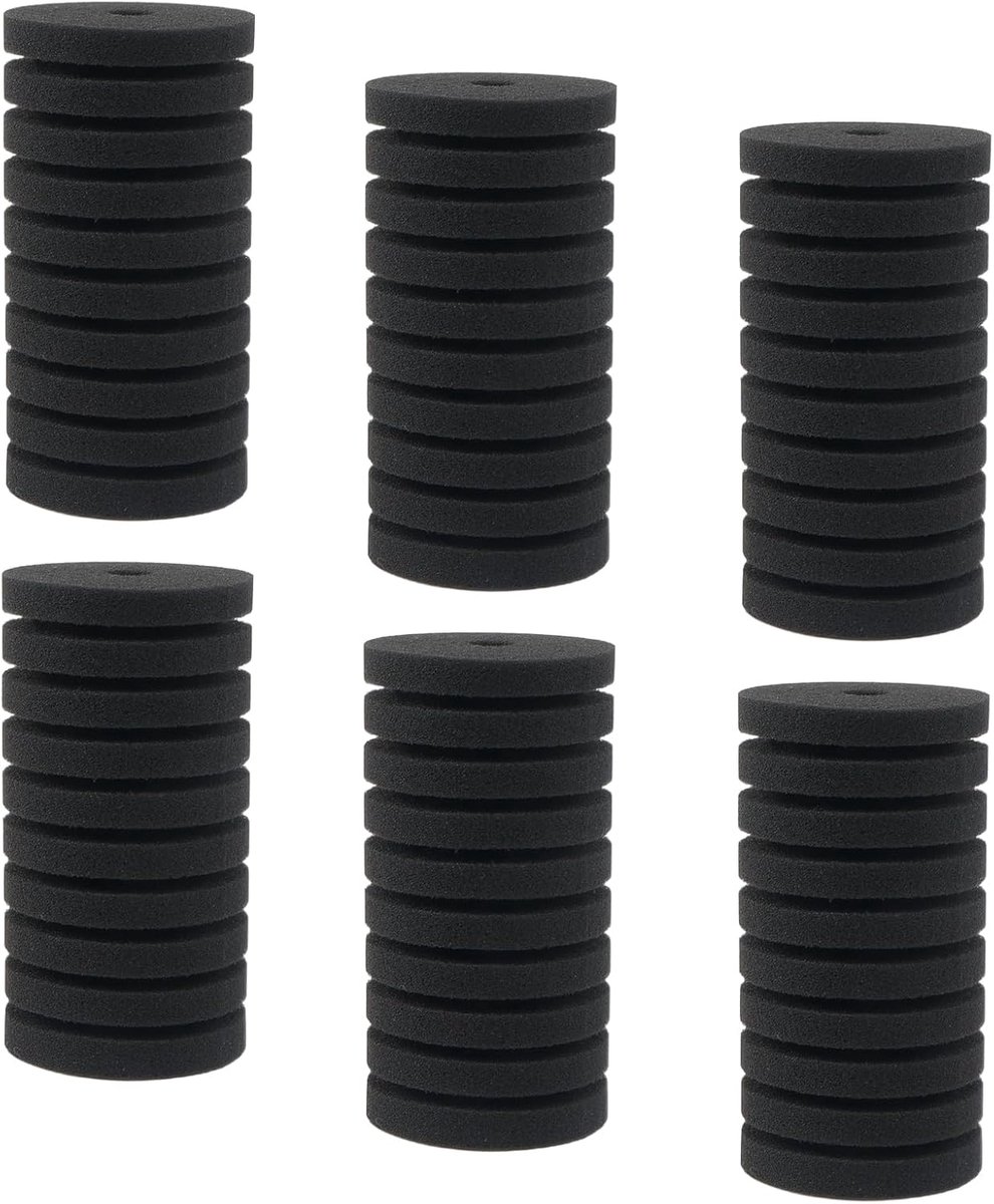 SnelShoppen - Pack van 6 Filtersponsen Aquarium Set, Filterspons voor Biologische en Mechanische Filtratie, Stil Dompelschuim, Geschikt voor 55-200 Li