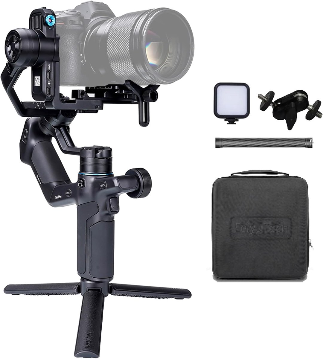 SnelShoppen - SCORP Mini 3 Pro Kit - All-in-One Gimbal met Afneembare Afstandsbediening, AI Tracking, Opslagcase - Geschikt voor Camera, Smartphone &