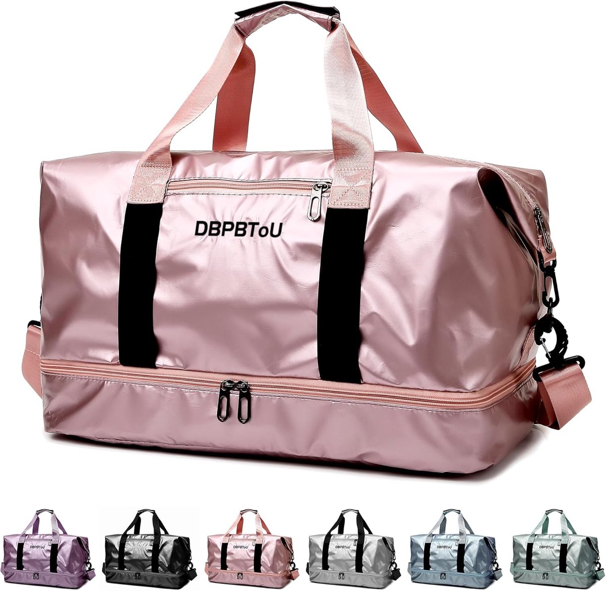 SnelShoppen - Sporttas Dames Roze - Waterdichte Reistas met Schoenenvak en Nat Vak - Handbagage voor Sport, Reizen en Uitstapjes - Ideaal voor Fitness