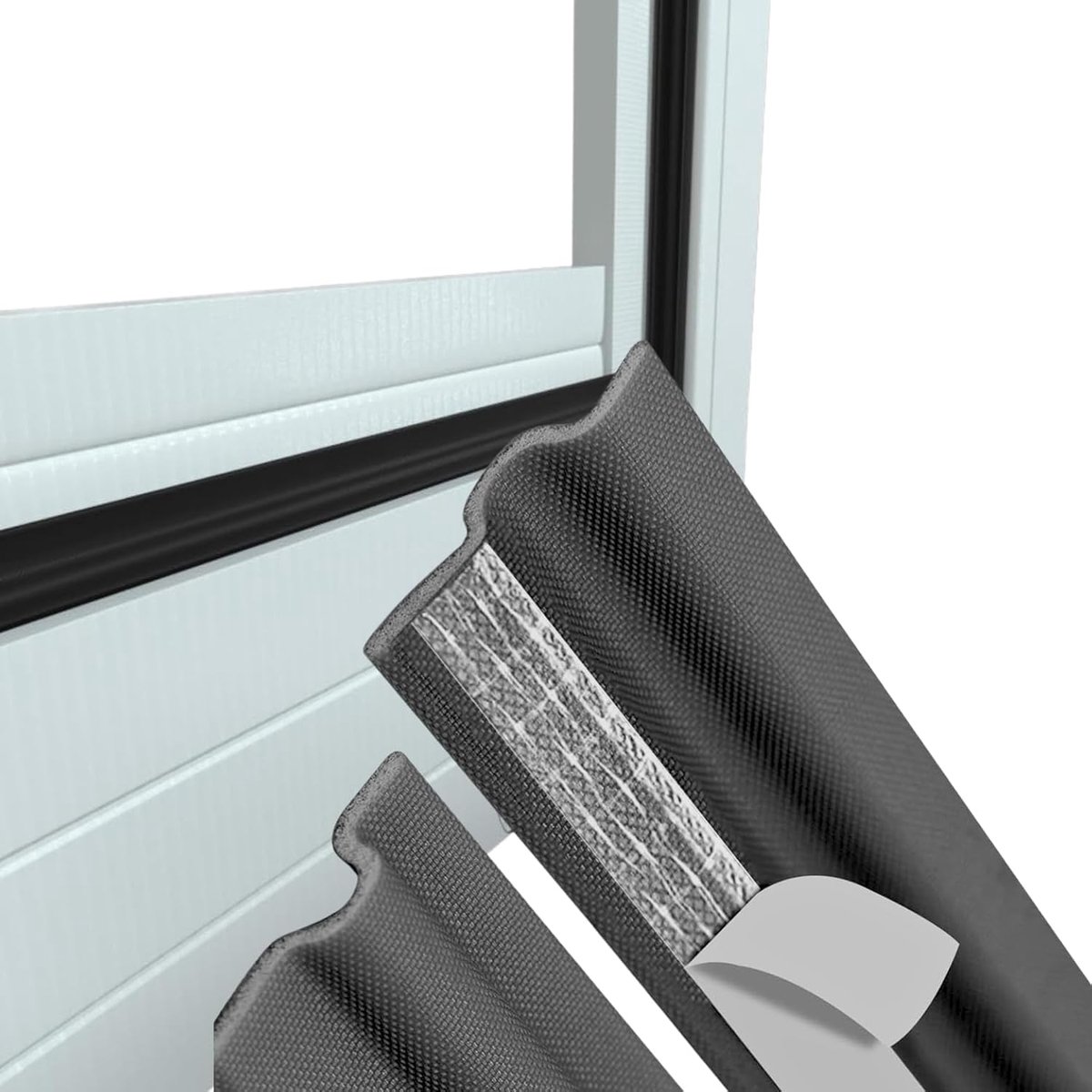 SnelShoppen - Weatherstrip Zelfklevend voor Deur en Raam 4 m / 8 m - Isolerende Foam Seal Strip - Tegen Koude, Geluid en Stof - Wit, Grijs of Zwart