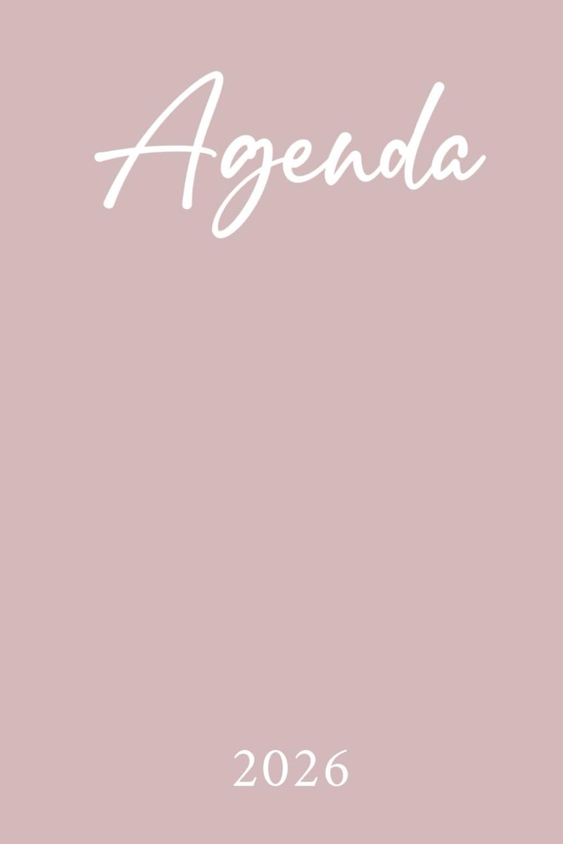 SnelShoppen - Agenda 2026 Rose Pastel | Semainier A6 (10x15 cm) | Planning Hebdomadaire met Uren | Pocketformaat | Perfect voor Organisatie en Product