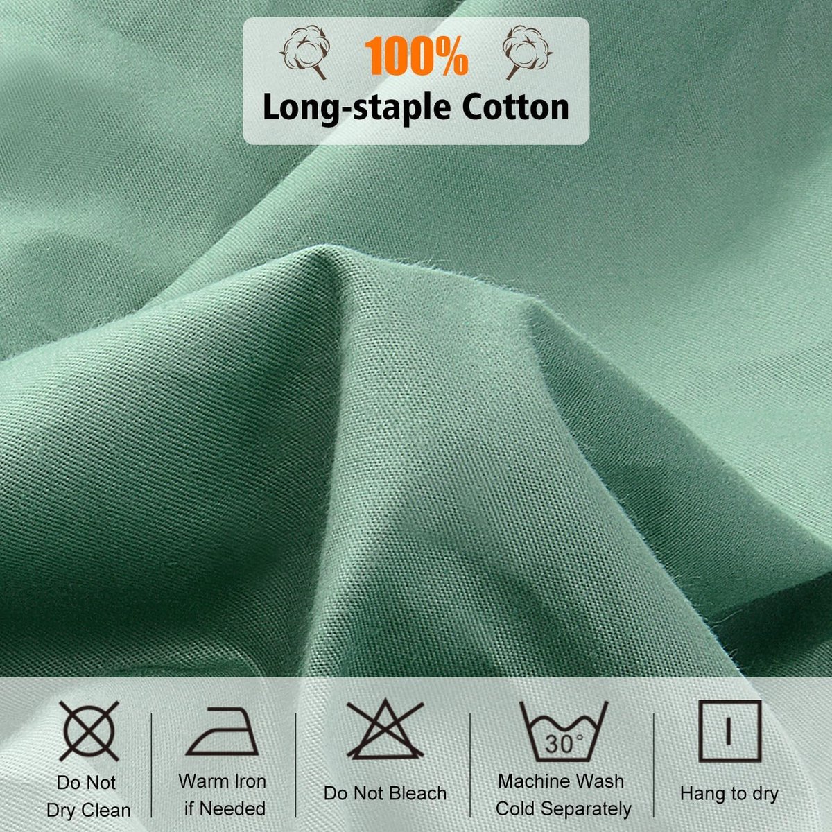 SnelShoppen - Fitted Sheet 160x200 cm - 100% Katoen - 300 Draadcount - Zacht en Ademend - Lichtgroen - Voor Volwassenen en Kinderen