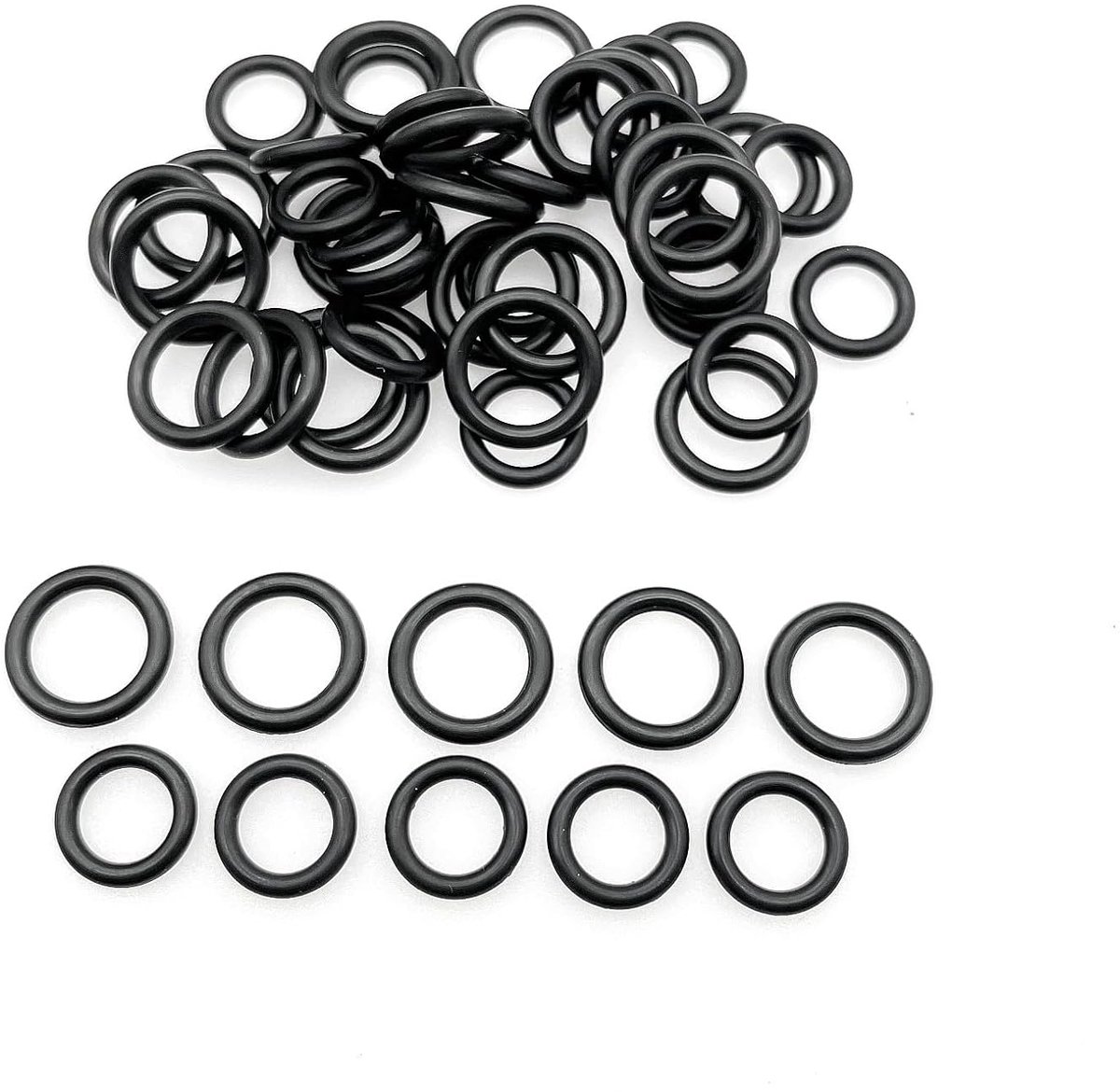 SnelShoppen - 50 Stuks O-Ringen Set - 25x 1/4 Inch + 25x 3/8 Inch Rubber O-Ringen voor Drukreiniger, Slangverbindingen, Gasket Ringen, Hoogwaardige Af