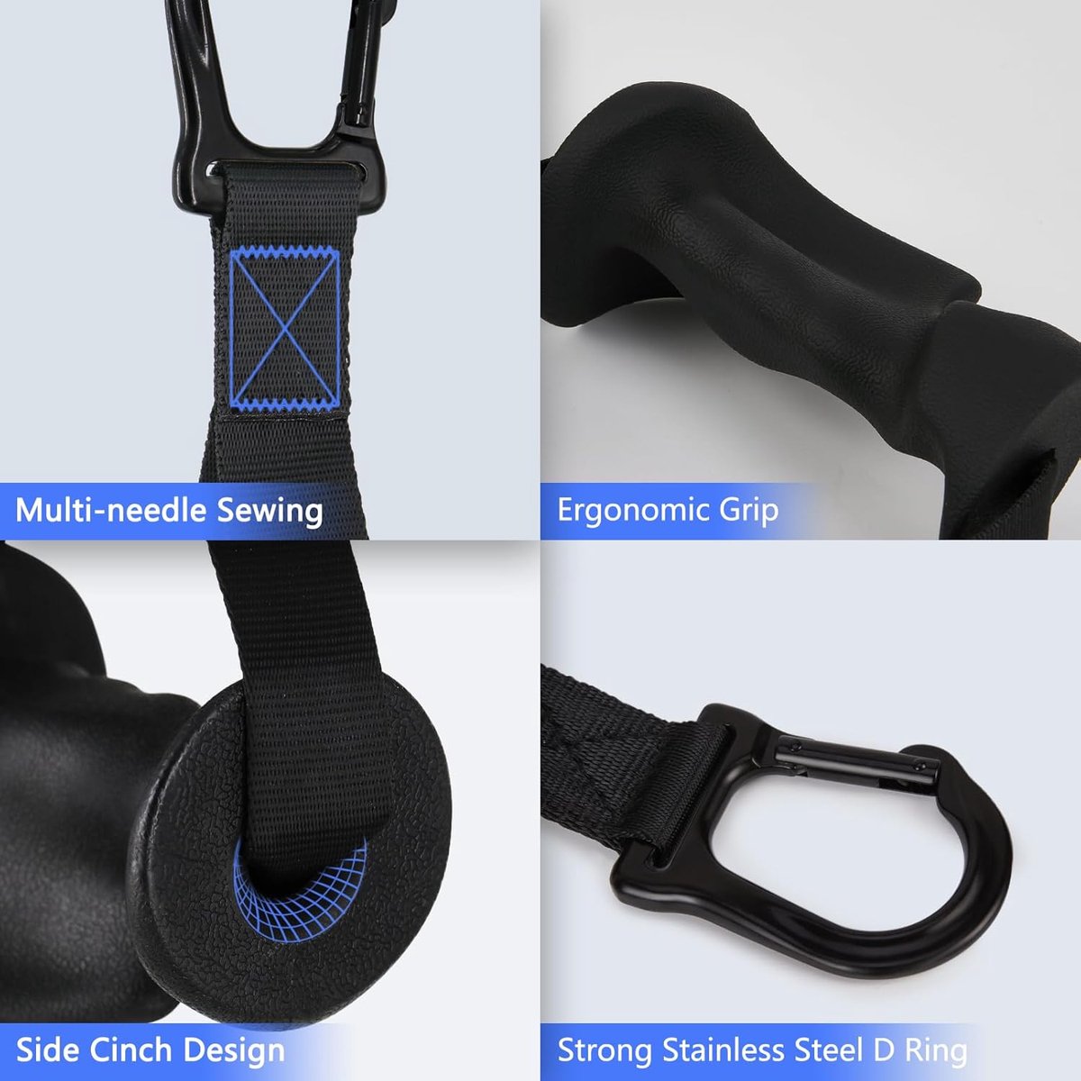 SnelShoppen - Fitness Handles Cable Machine Attachment - Ergonomische Eenhandige Grip voor Weerstandsbanden - Ideaal voor Pulley LAT Pulldown System e