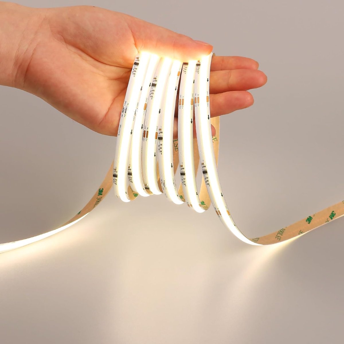 SnelShoppen - 24V 10M WS2811 IC COB LED Strip Natuurlijk Wit 4000K IP20 Niet Waterdicht 360LED/M 11W/M CRI 93+ Zelfklevend LED Tape voor DIY Huisdecor