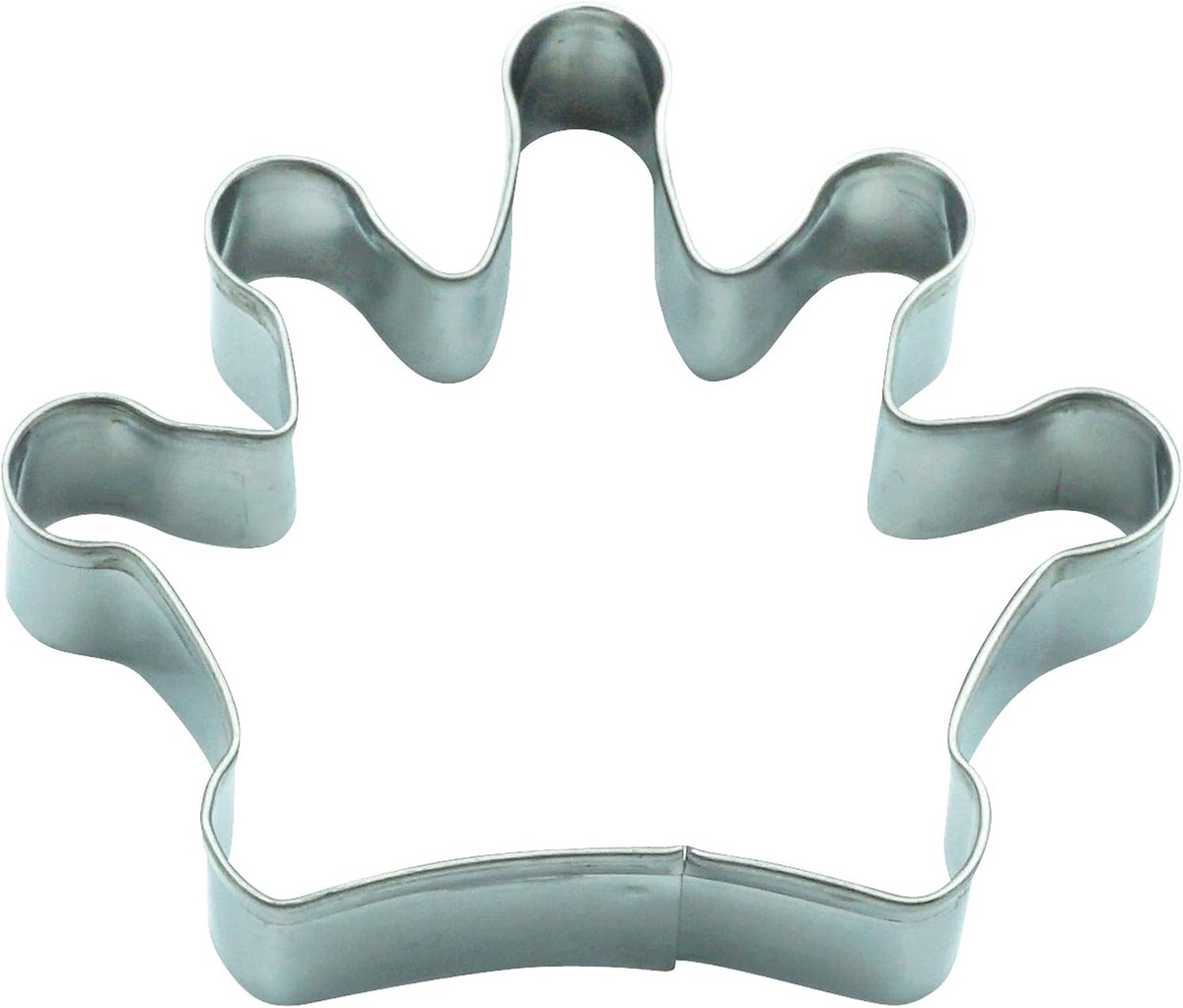 SnelShoppen - Princess Crown Koekjesuitsteekvorm 7.3cm - Perfect voor Kinderfeestjes, Bakken, Decoreren, Roestvrij Staal, Feestaccessoires