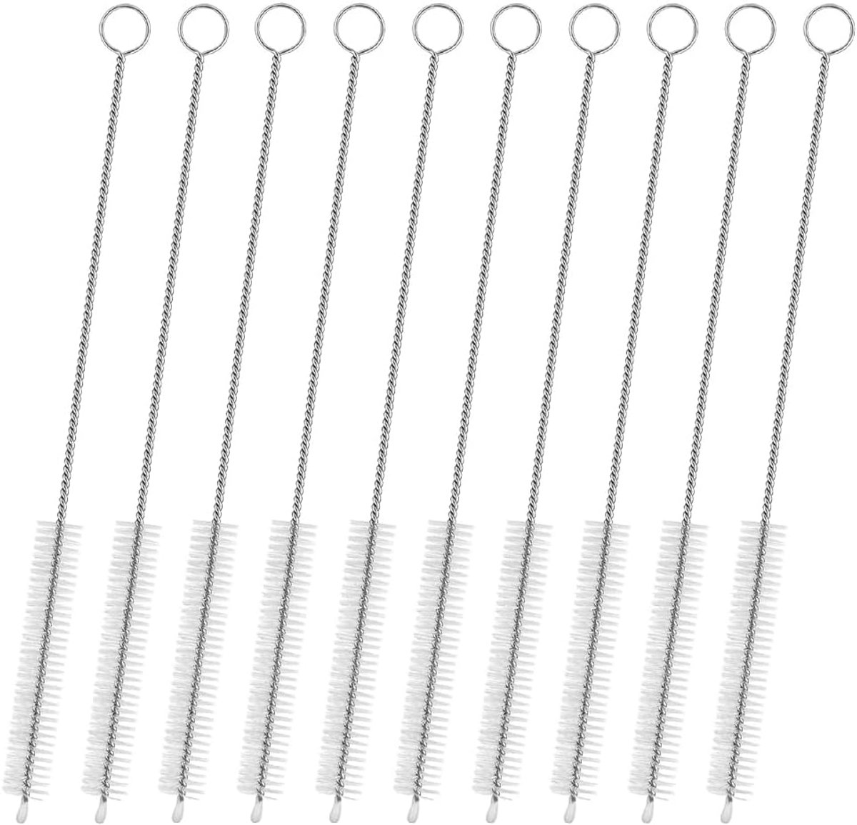 SnelShoppen - 10 Stuks Rietjes Cleaner Set - Nylon Reinigingsborstels voor Babyflessen, Waterbekers, Testbuizen - Flexibel en Dieptereiniging - Keuken