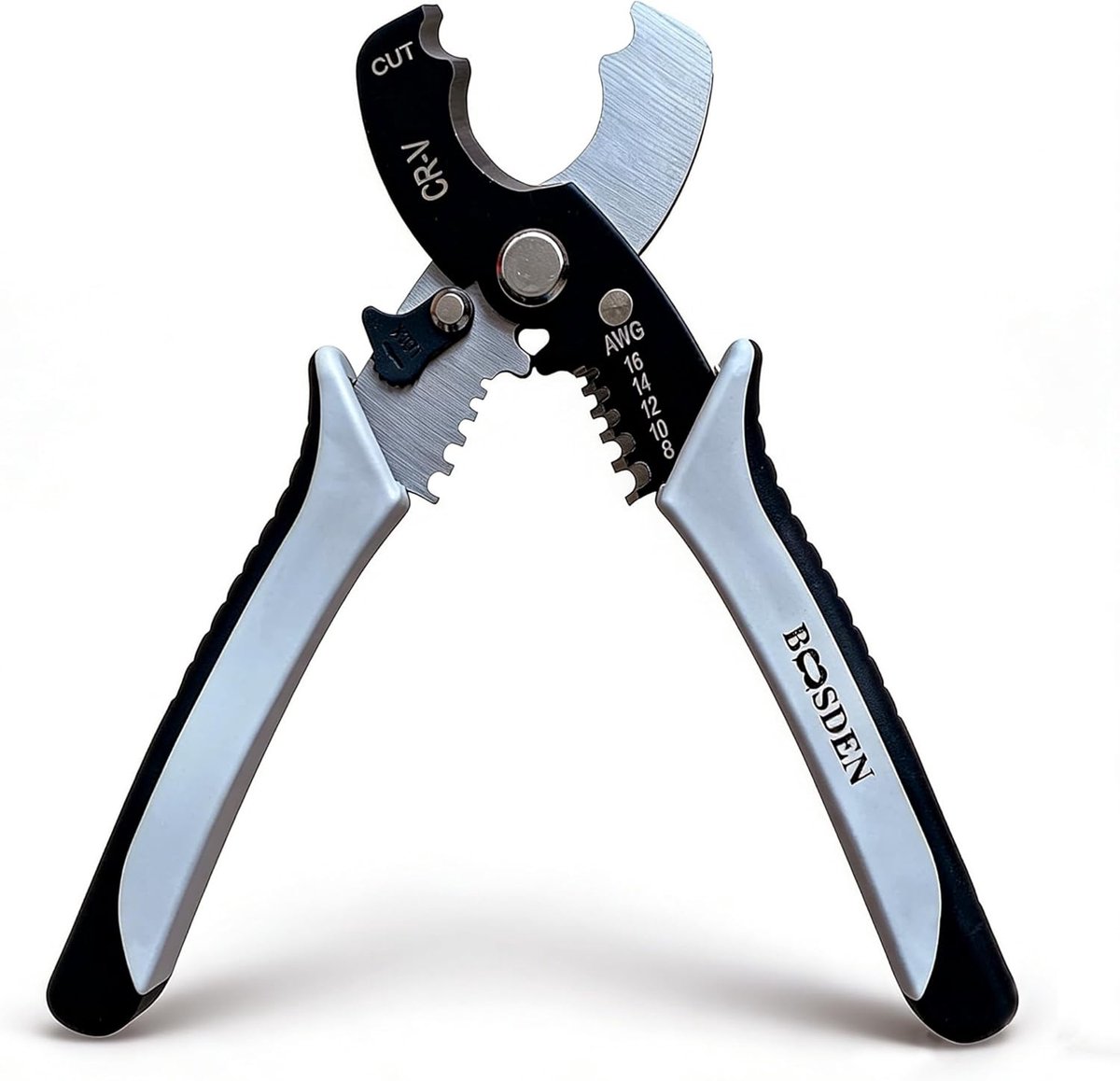 SnelShoppen - 8 Inch Wire Scissors Stripper - Heavy Duty Kabelscharen - Precisie Draadstripper - Manganese Staal - Multifunctionele Handgereedschappen