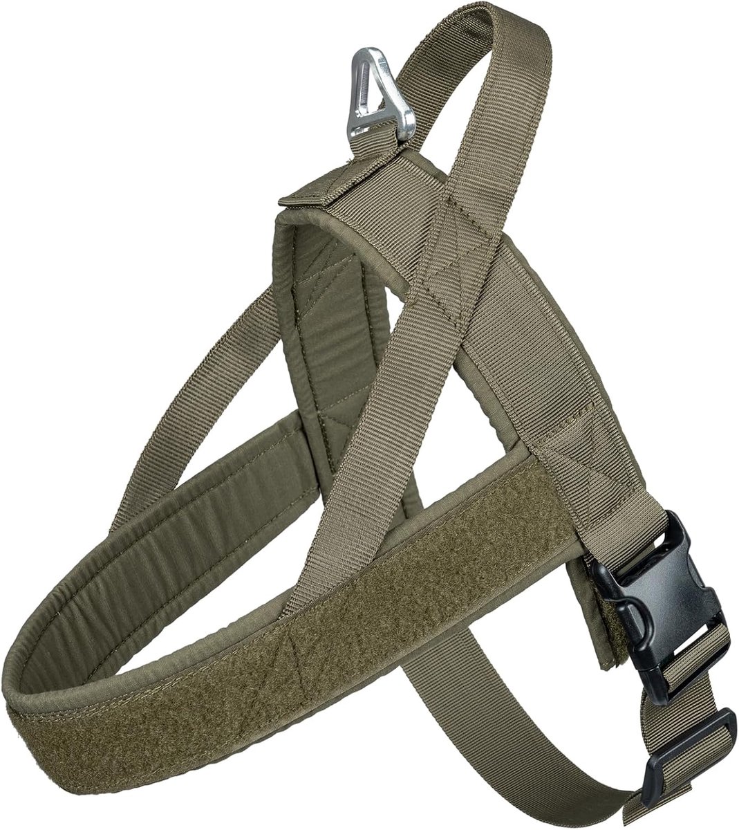 SnelShoppen - Padded Dog Harness voor Kleine Honden - Verstelbare Nylon Hondentuig in Smoke Green - Comfortabel en Duurzaam voor Wandelen en Hardlopen