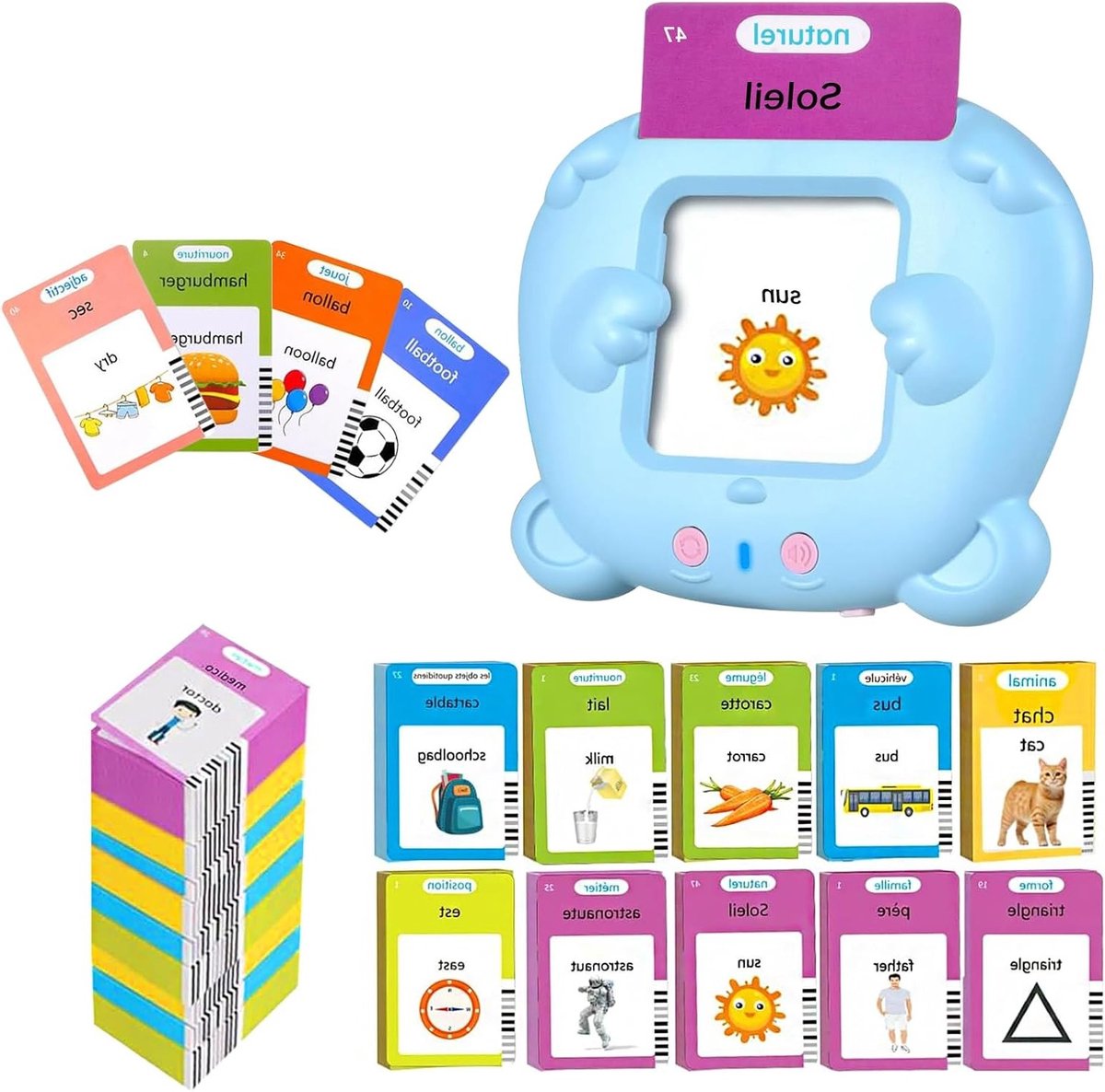 Educatief taalleerspel voor kinderen van 2-6 jaar – leer cijfers, dieren en vocabulaire met geluiden, ideaal cadeau voor peuters en kinderen met autisme