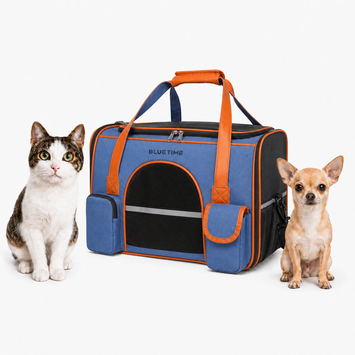 Bol.com BlueTime ® - Hondentas - Kattentas - Draagtas Hond - Draagtas Kat - Transporttas Hond - Transporttas Kat - Reistas Hond ... aanbieding