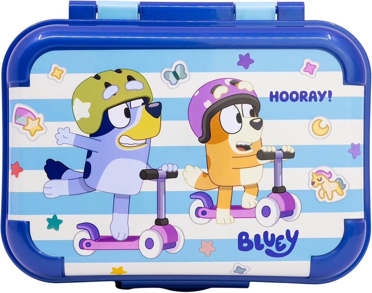 SnelShoppen - Kinderen Lunch Box 1350ml - Stevige BPA Vrije Plastic Brooddoos met Versierd Deksel voor School, Uitjes en Dagelijks Gebruik