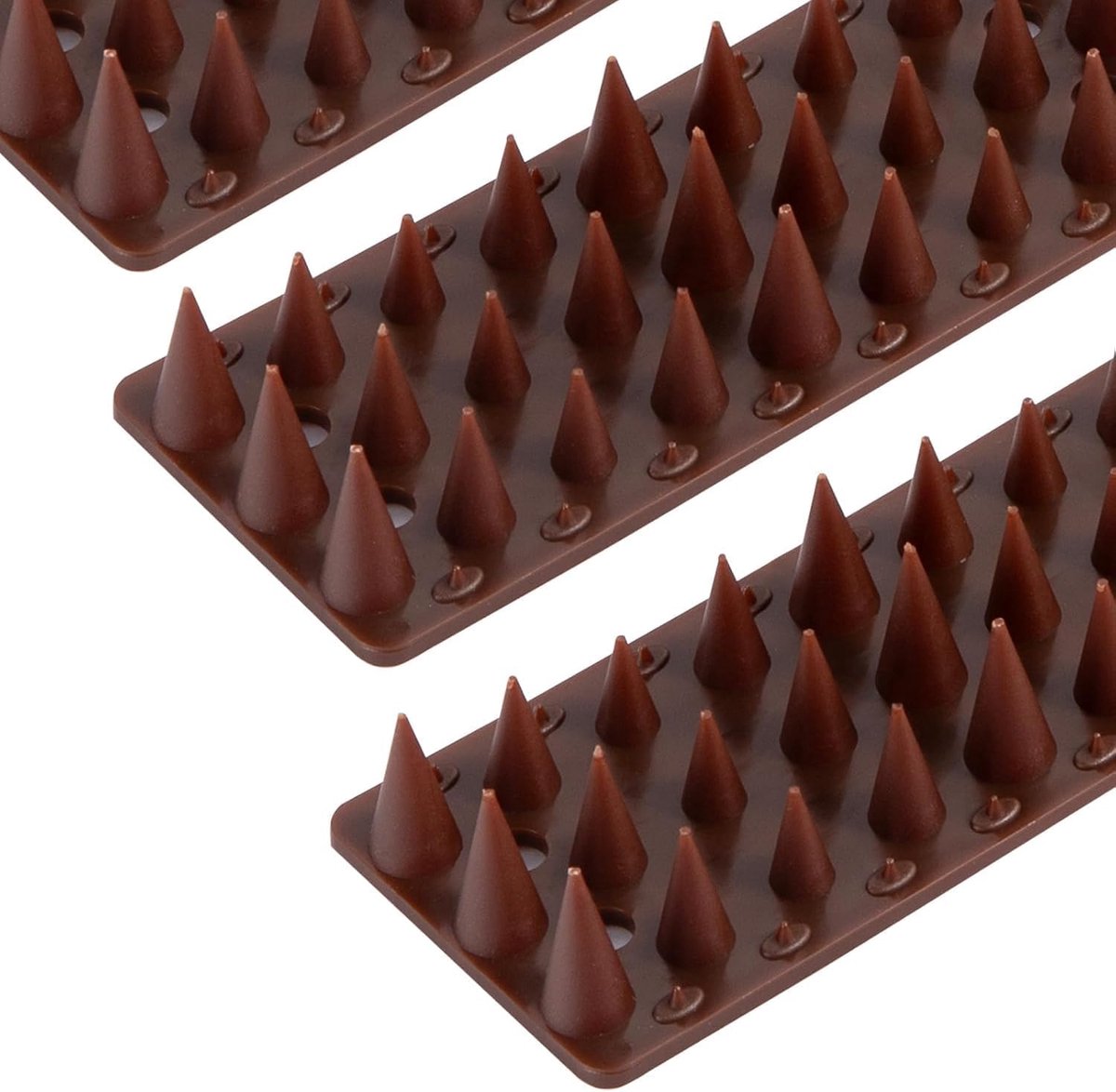 SnelShoppen - Pigeon Defence Pigeon Pegs 7.5m - Dierenvriendelijke Vogelafschrikking voor Balkons, Daken, Vensters en Hekken - Bruin