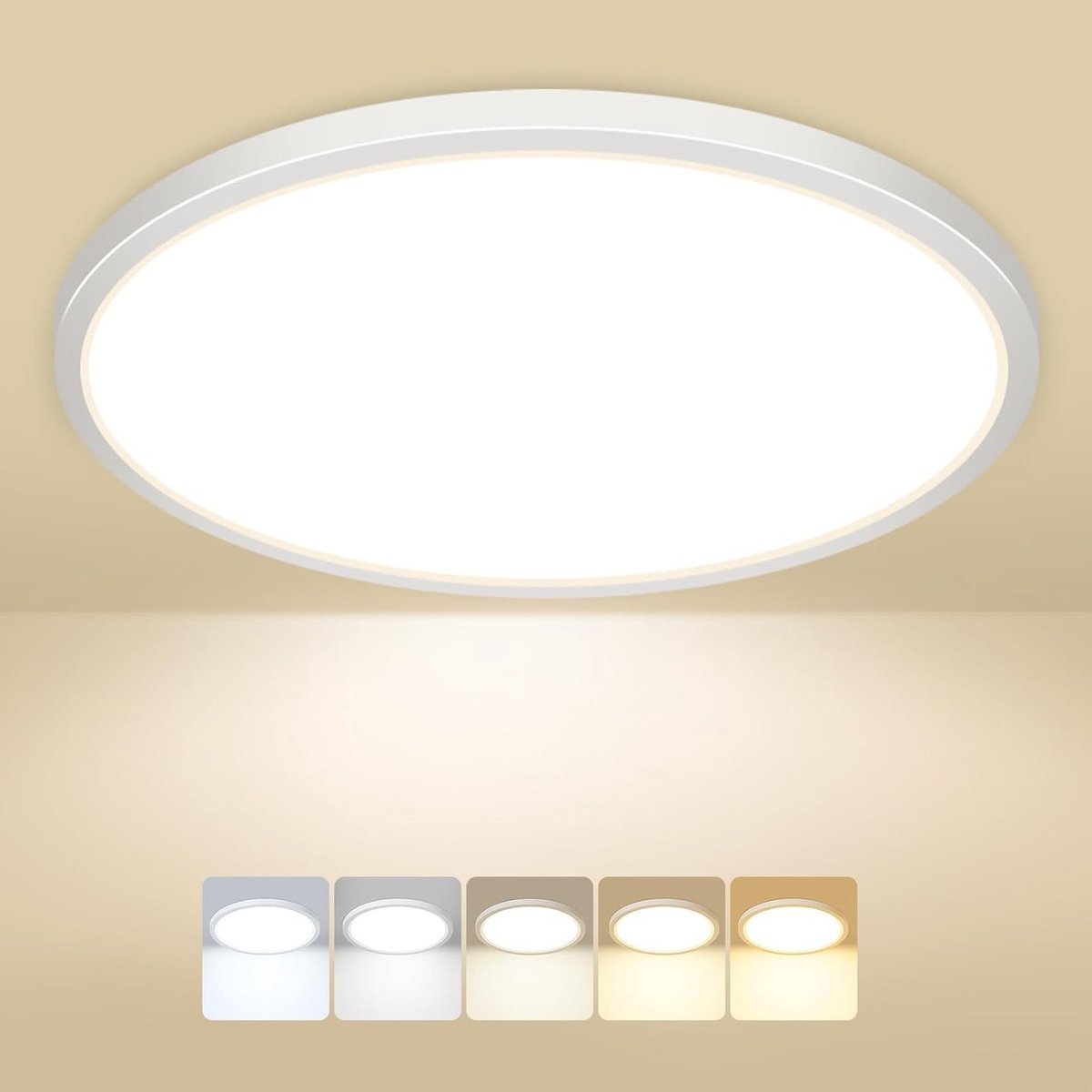Moderne LED Plafondlamp 30CM in 5 Kleuren - 2700K tot 6500K, Energiezuinig en Stijlvol Design