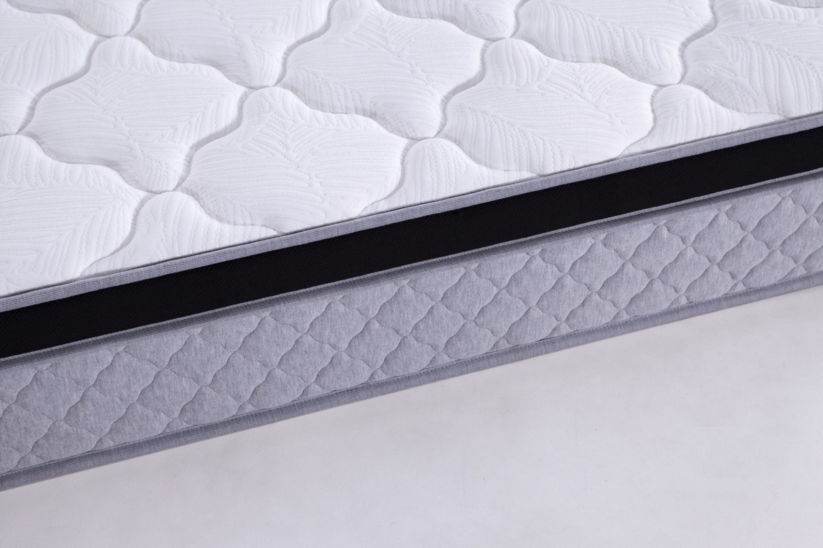 Binnenveringmatras 160x200 cm - H3 Stevig Ligcomfort en Ergonomische Drukverlichting - Gerold Geleverd voor Tweepersoonsbed - Stof - Wit