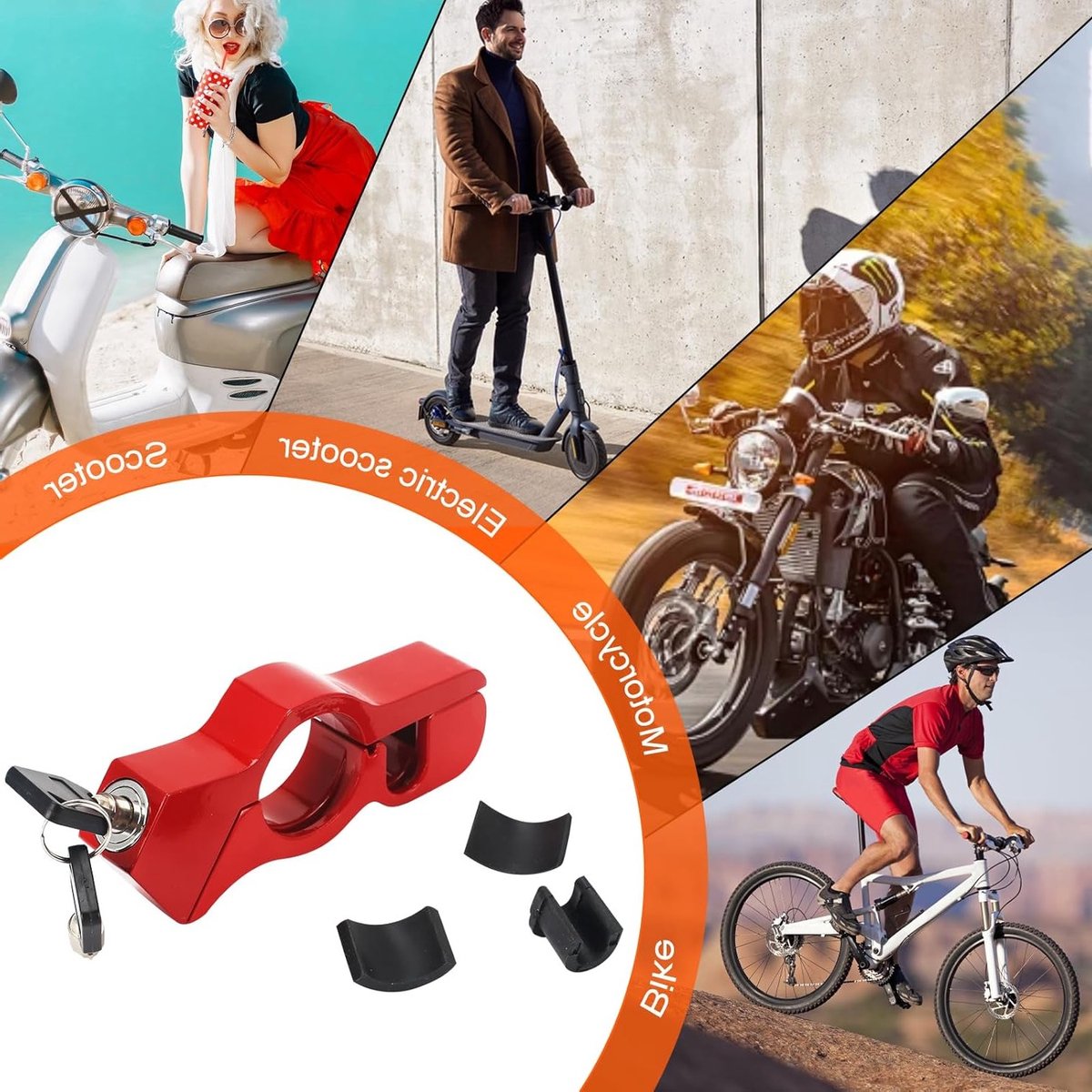 Verstelbare Remschijfslot voor Motoren en Scooters - Beveiliging tegen Diefstal voor Fietsen en ATB's – foto 6