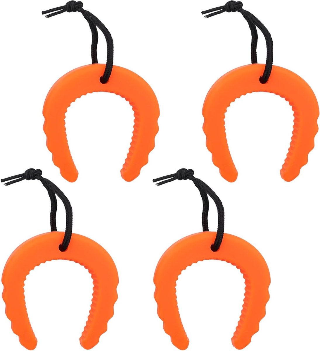 4-delige Deurstopper Set met Glow in the Dark Functie, Veiligheidsdeuren Beveiligen, Ideaal voor Nooddiensten en Medische Hulpverlening (Oranje)
