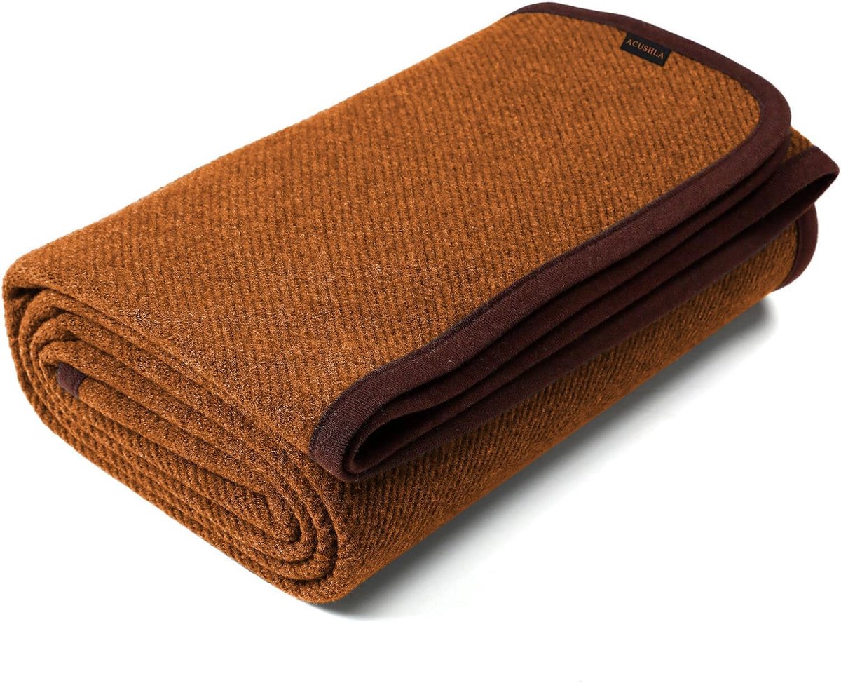 SnelShoppen - Merino Wol Dekbed, Cuddly Blanket 160x200 cm, Super Zacht Sofa Dekentje, Bedsprei, Warme Haakdeken voor Winter, Perfect voor Camping en
