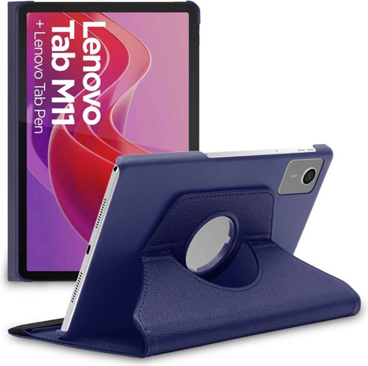 ebestStar - Hoes geschikt voor Lenovo Tab M11, Roterende Etui, Case, 360° Draaibaar hoesje, Donkerblauw