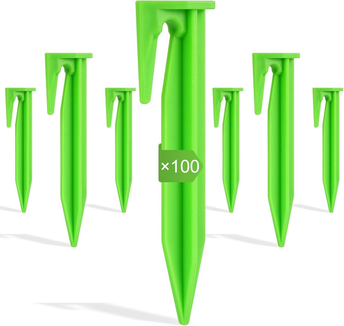SnelShoppen - Robotic Lawnmower Pegs en Kabelbevestigingshaken - 100 Stuks Grondpinnen - 8.5 cm Groen - Voor Robotgrasmaaier en Limietkabel