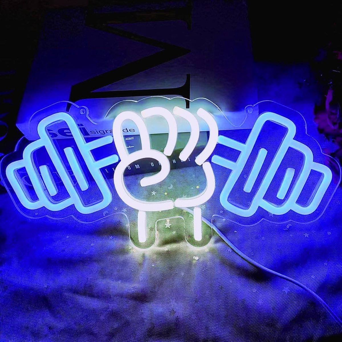 SnelShoppen - Fitness Studio Neon Shield, Dimbare LED Dumbbell Neon Lamp voor Thuis Fitness Studio Decoratie, Wanddecoratie voor Mannen en Vrouwen, Pe
