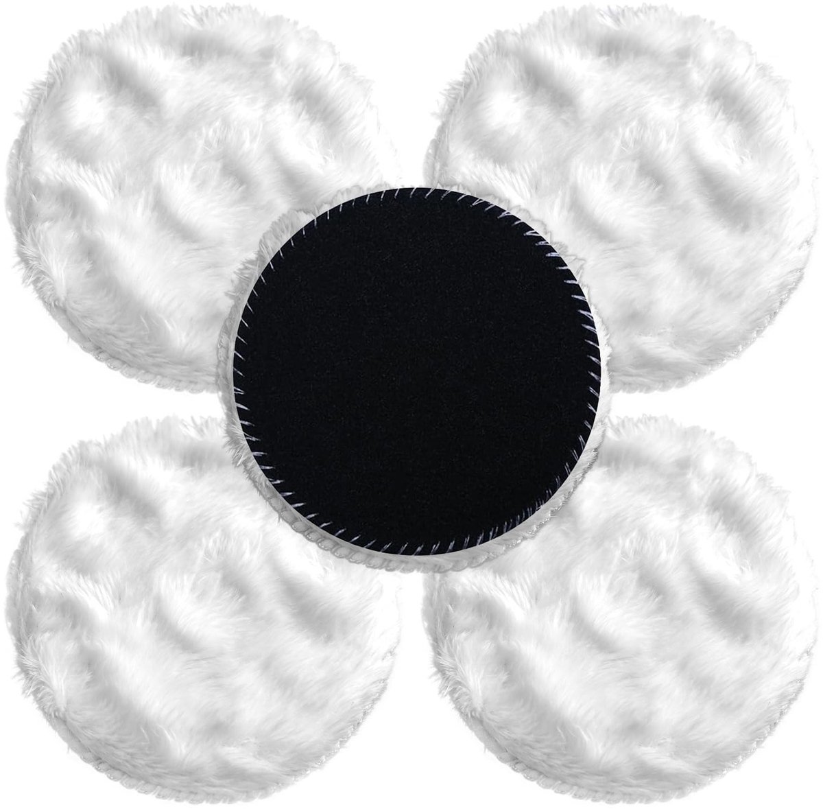 5 Stuks Polijstschijven 150mm voor Boormachine en Dual Action Polijstmachine | Zachte Buffing Pads voor Auto Polijsten, Meubels Waxen en Schuren, Ideaal voor Glans en Afwerking